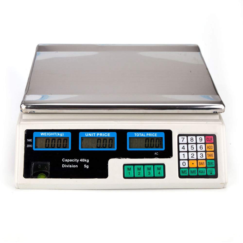 80 LB Digital Scale for Deli Food & Produce - Electronic Counting Weight Scale with Price Computing | Perfect for Grocery Stores, Farmers Markets & Commercial Kitchens