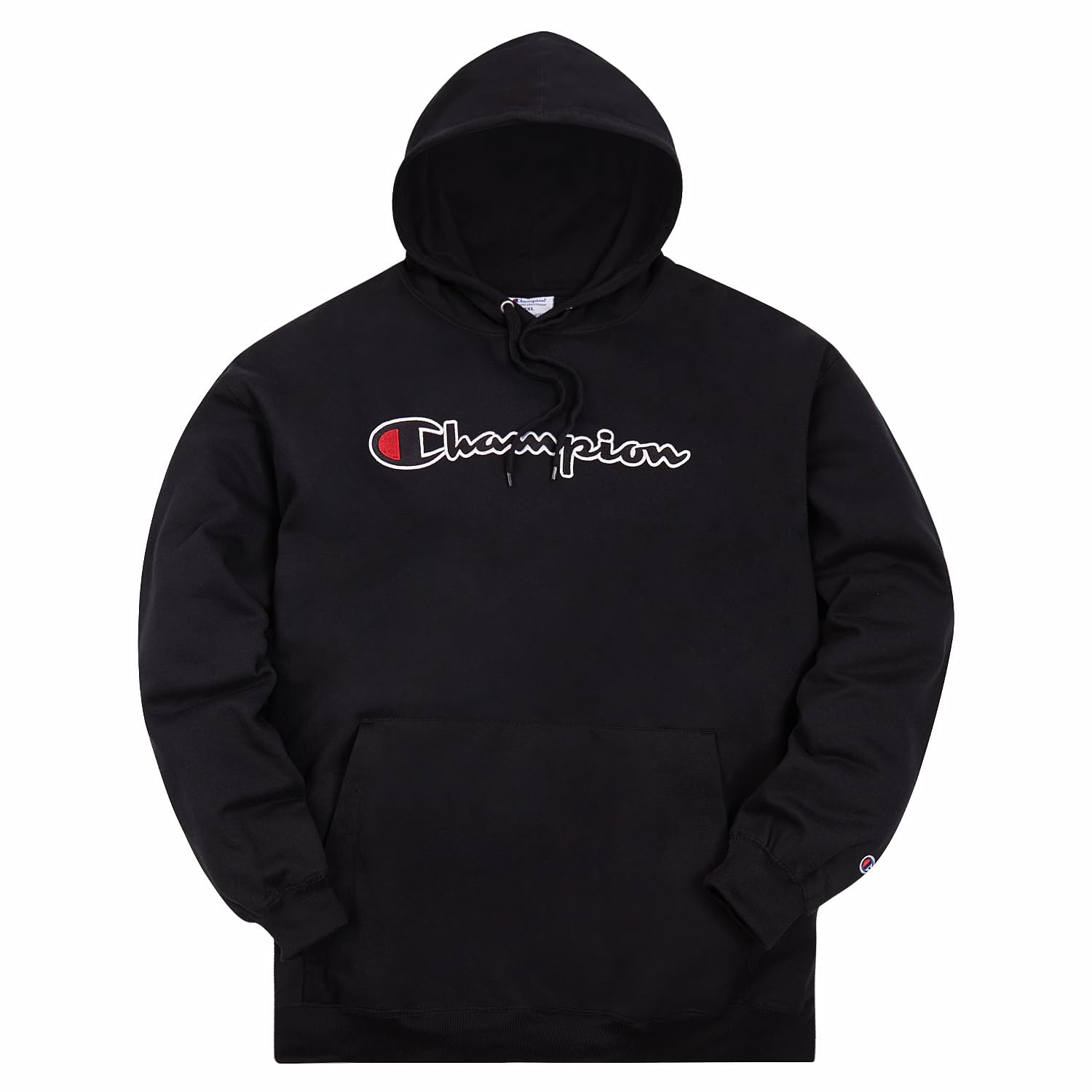 Champion Men's Big & Tall Hooded Fleece Sweatshirt with Embroidered Logo - Warm Pullover for Casual Wear, Gym, and Outdoor Activities