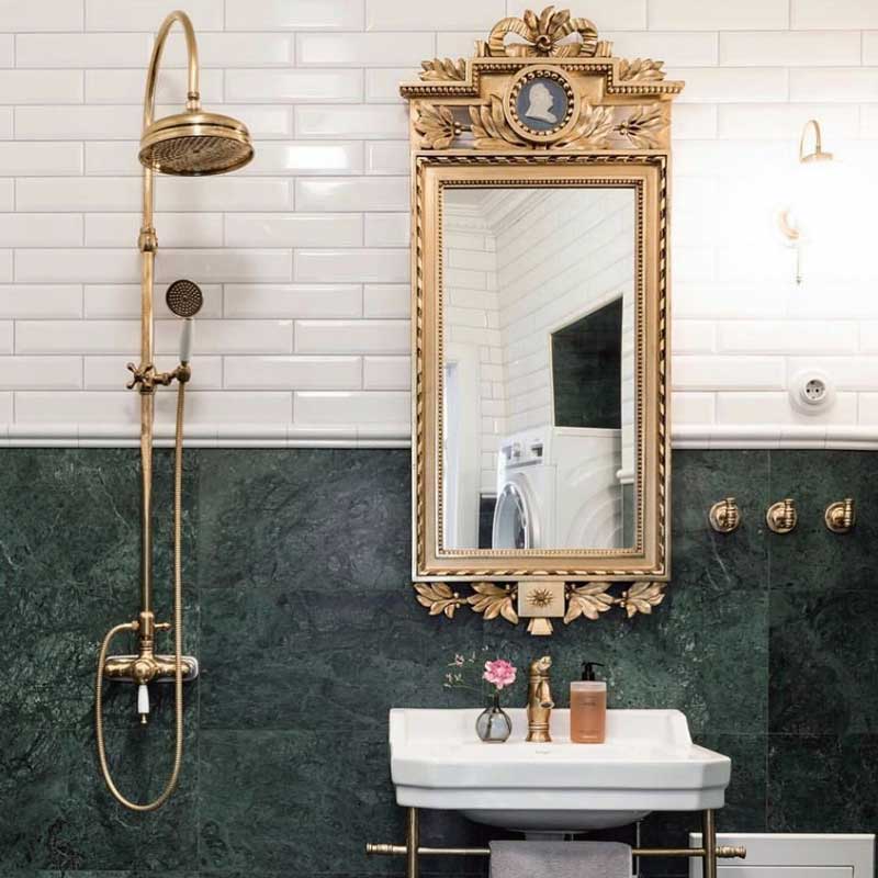 Maxima Classic Shower Set with Oxford Thermostatic Mixer in Brass - Perfect for Modern Bathrooms & Spa-Like Showers