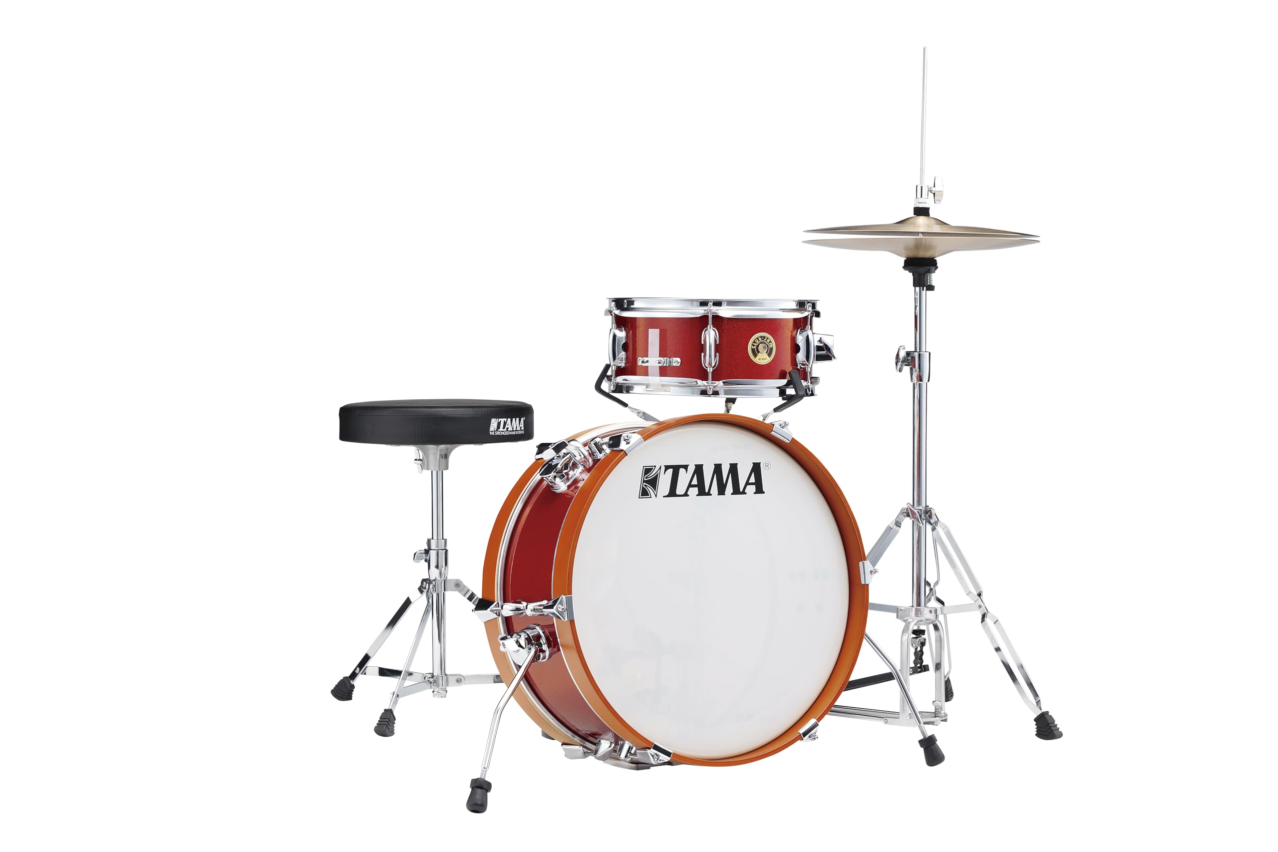 Tama Club-JAM Mini 2-Piece Drum Shell Pack - Candy Apple Mist Finish | Compact Drum Kit for Small Spaces, Practice, and Travel | Perfect for Home Studios, Apartment Drumming, and Portable Performances