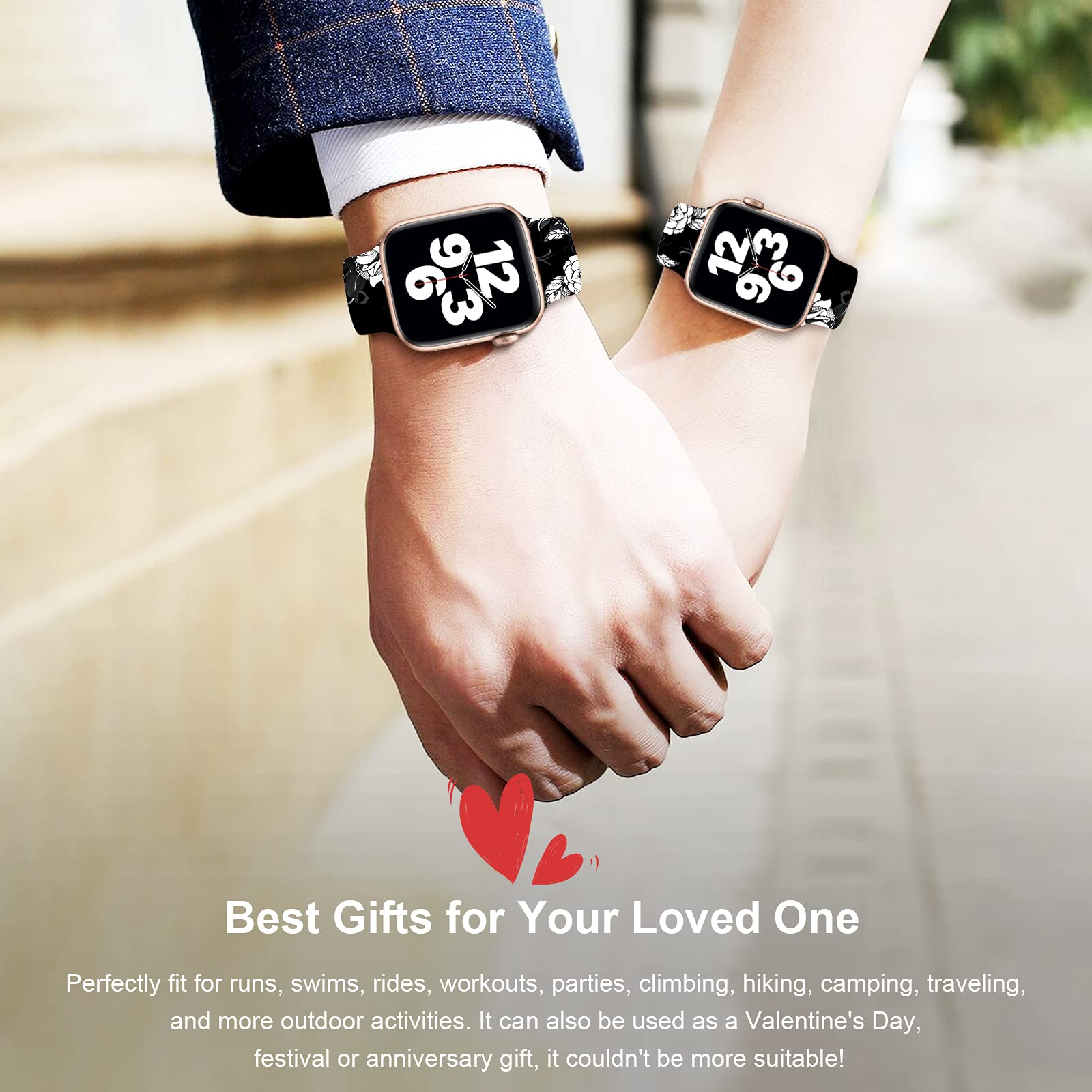 Soft Silicone Apple Watch Bands for 38mm/40mm/42mm/44mm - Sport Replacement Strap Compatible with iWatch Series 6/5/4/3/2/1/SE - Breathable & Comfortable for Men & Women - Perfect for Running, Gym & Daily Wear