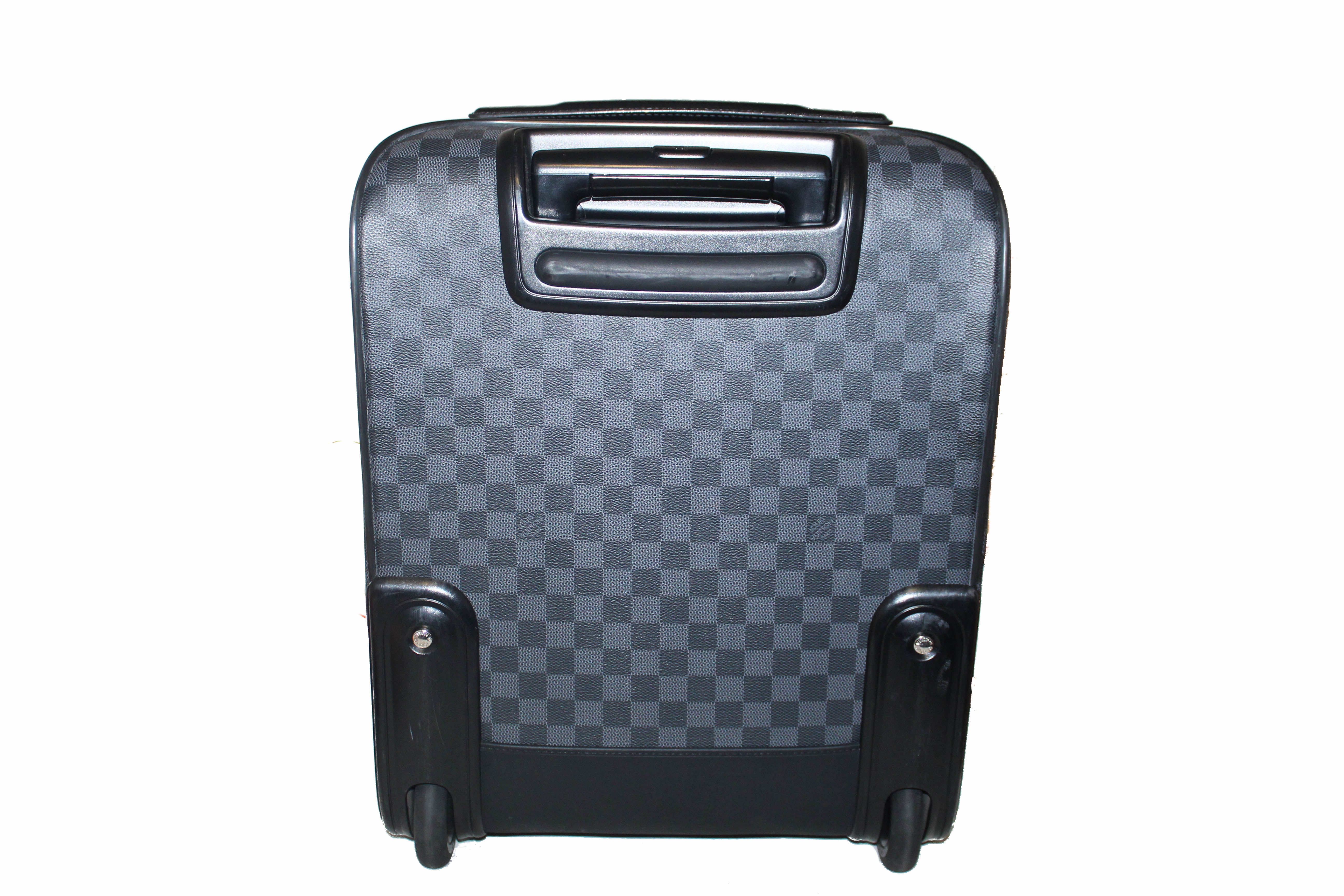 Authentic Louis Vuitton Damier Graphite Canvas Pegase 45 Rolling Luggage Suitcase - Premium Carry-On for Business Travel & Luxury Vacations