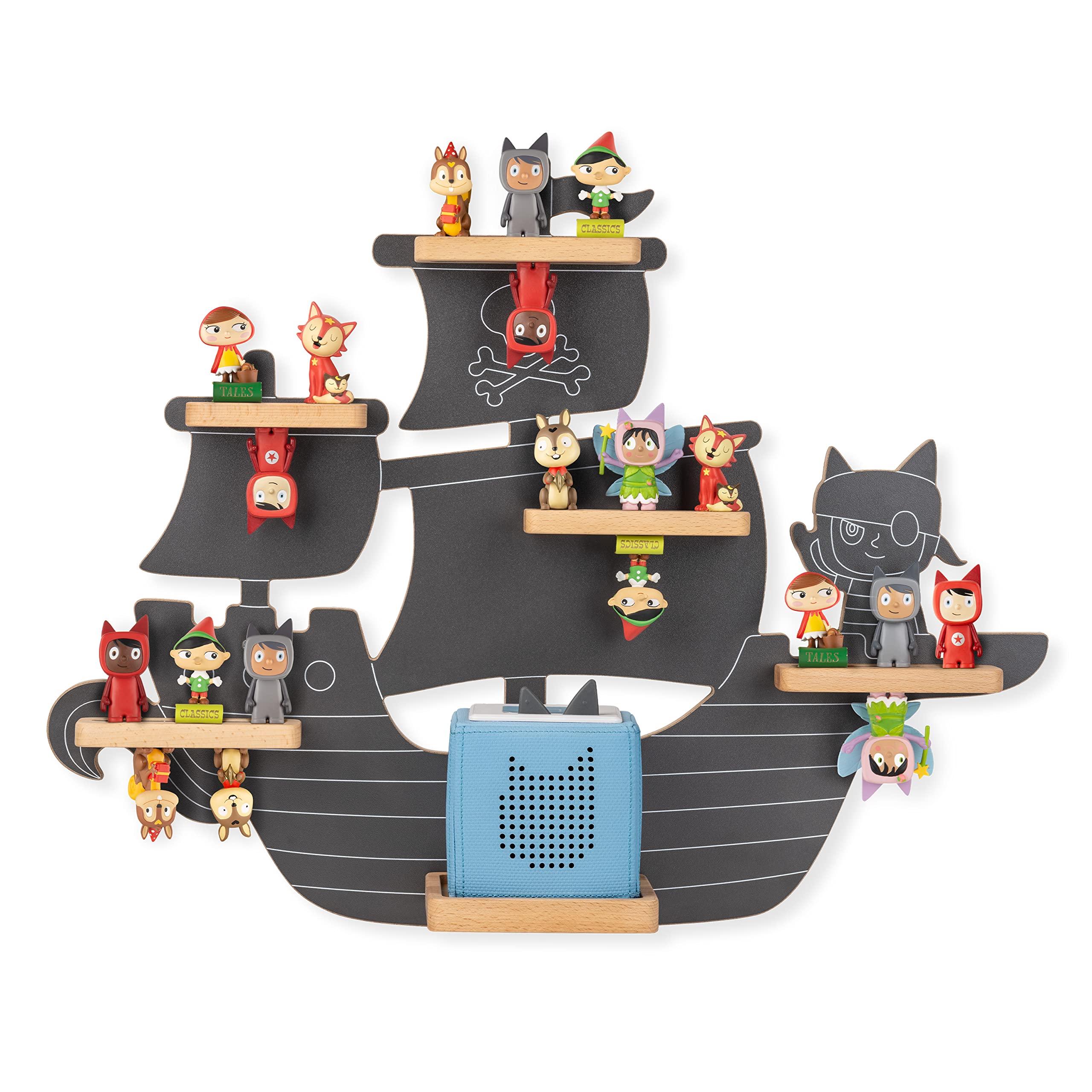 Tonies Magnetic Wall Shelf for Toniebox - Charging Station & Storage for 35 Characters | Perfect Kids Room Organizer for Storytelling & Playtime