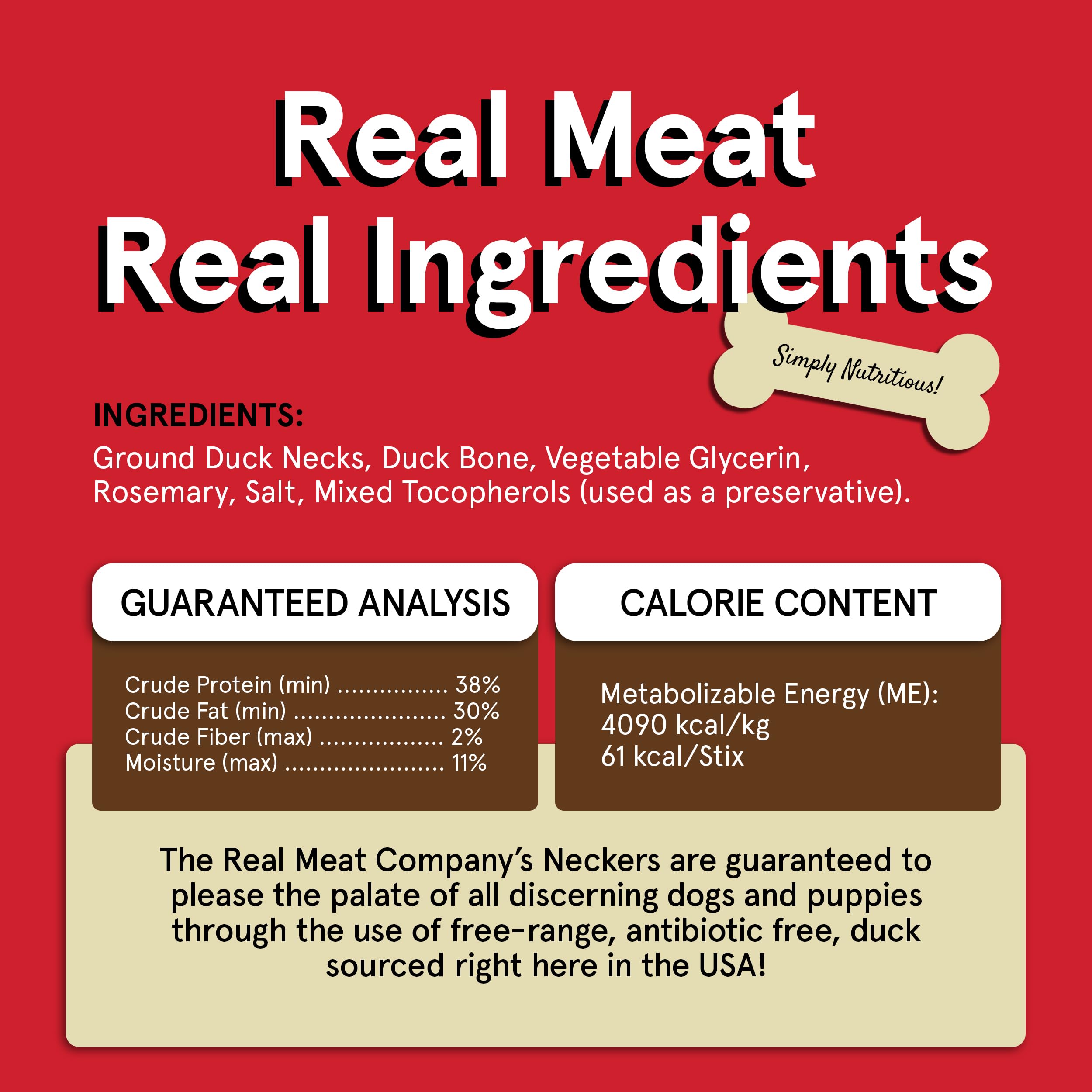 Premium USA-Made Air-Dried Duck Neck Dog Treats - 6oz Bag with Six 6-Inch All-Natural, Free-Range Duck Necks - Grain-Free, High-Protein Snack for Medium & Large Dogs - Perfect for Training Rewards, Dental Health & Chewing Satisfaction