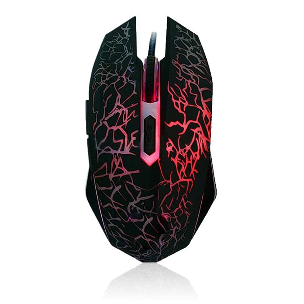 DAILYINT Portable Ergonomic Silent Wired Gaming Mouse - 4000DPI Optical Sensor, Colorful Backlight, Comfortable for PC & Laptop - Perfect for Office Work, Gaming, and Long Computer Sessions