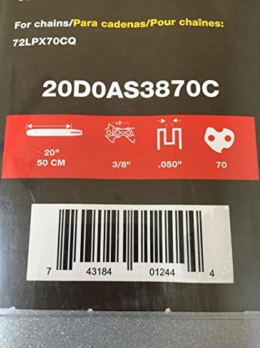 ECHO 20-Inch Timberwolf Chainsaw Guide Bar - Professional Replacement Chainsaw Bar for Wood Cutting, Tree Trimming & Firewood Processing