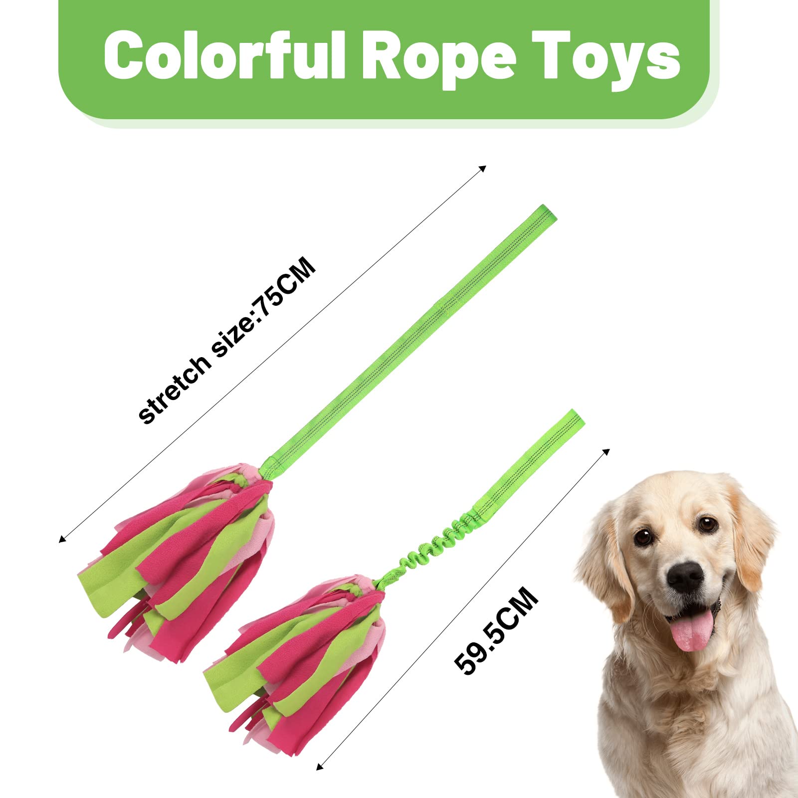 Wodoca Durable Interactive Dog Rope Toys for Aggressive Chewers - Tough Tug of War Chew Toy for Small & Medium Puppies - Green Pet Training & Boredom Relief Toy for Indoor/Outdoor Play & Bonding