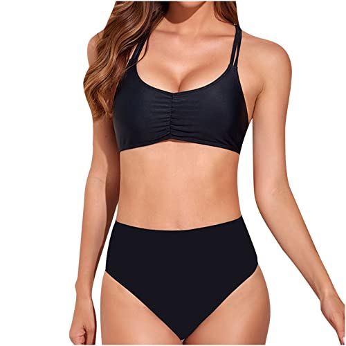Women's High Waist Floral Bikini Set - Tummy Control Swimwear for Beach & Pool