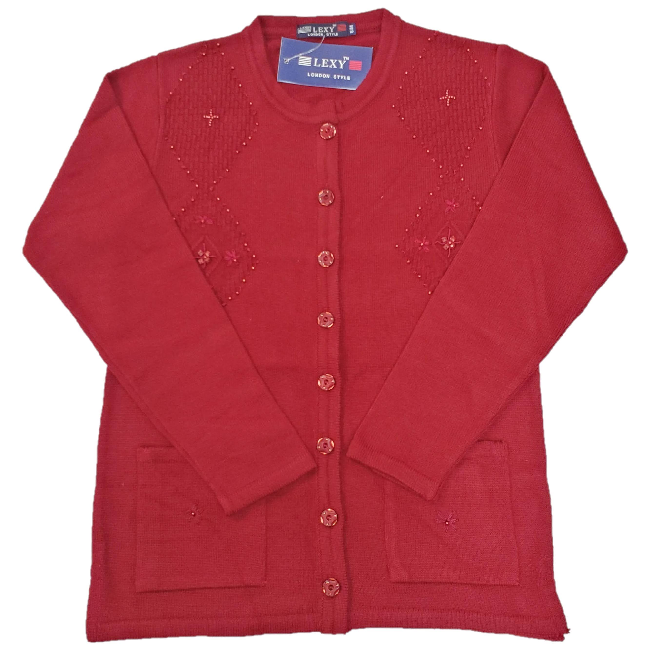 Women's Embroidered Cardigan Sweater - Elegant Floral Design Lightweight Knitwear for Fall & Winter | Perfect for Office, Casual Outings & Date Nights
