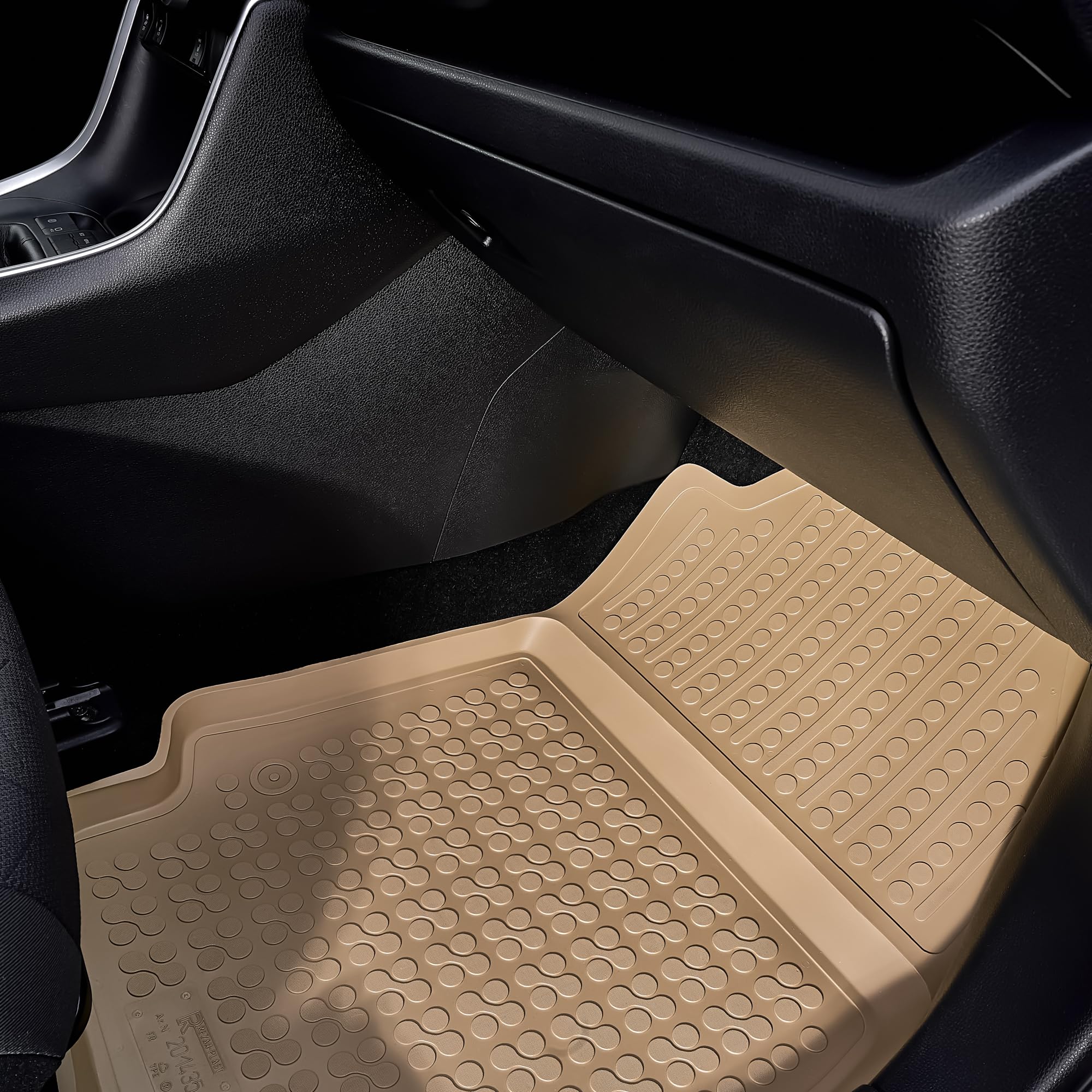 All-Weather Rubber Car Floor Mats for Lexus RX 2010-2012 - Custom Fit Front & Rear Seat Liners + Cargo Mat - Durable, Weatherproof Beige Interior Protection - Perfect for Daily Commute, Road Trips & Off-Road Adventures