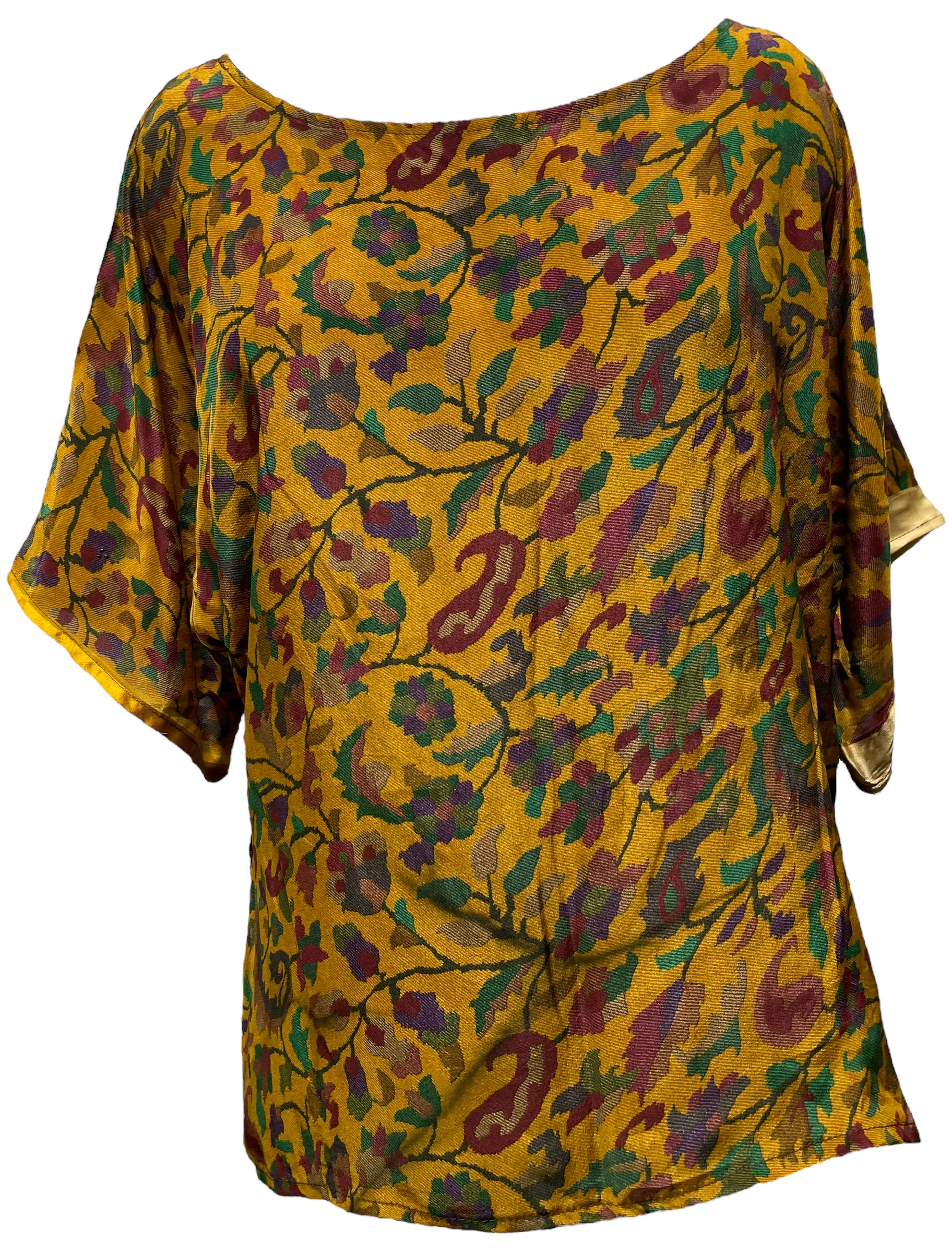 PRC5111 Women's Pure Silk Side Slit Blouse - Elegant Sleeveless V-Neck Top for Parties, Dating & Office Wear