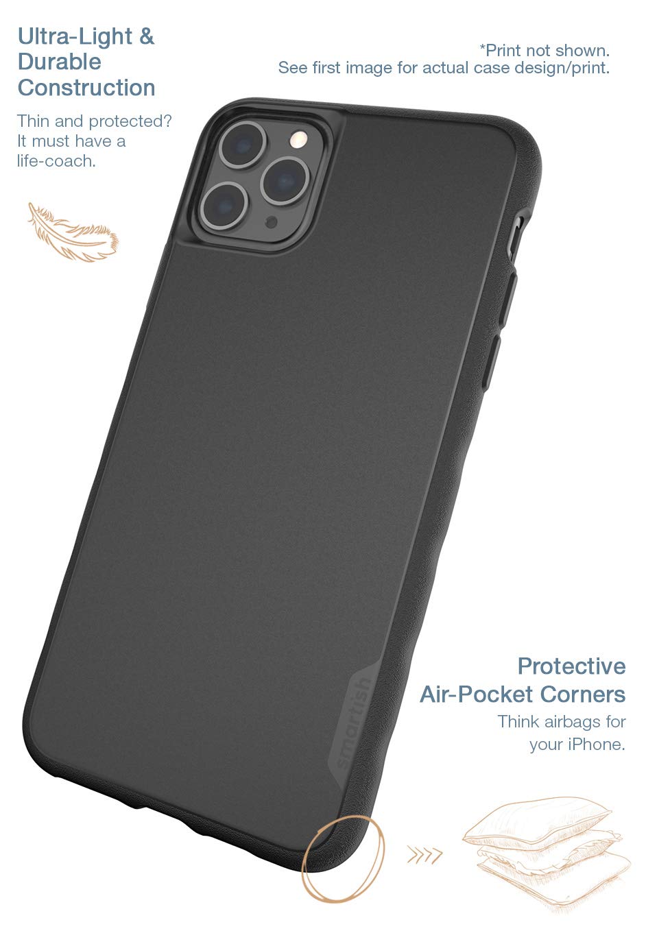 Smartish Slim Grip Case for iPhone 11 Pro Max - Lightweight Protective Cover with Raised Camera & Screen Protection, Perfect for Everyday Use & Active Lifestyles