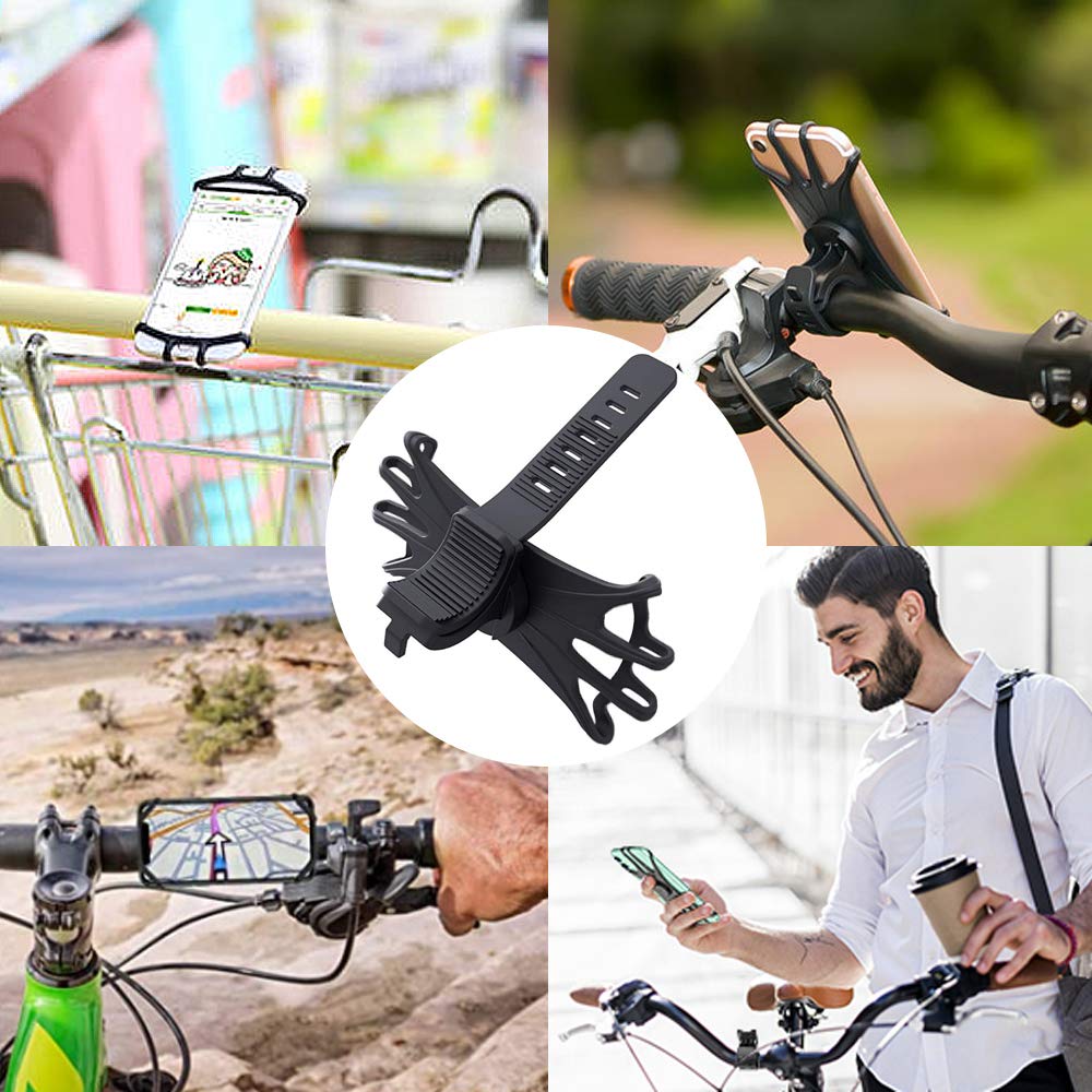 Ellis Kas 2 Pack Universal Motorcycle Phone Mount - 360° Adjustable Bike Phone Holder for iPhone 7/8/X/11/12/Pro/Plus, Samsung Galaxy, Google Pixel, Nubia, LG - Perfect for Cycling, Commuting & Outdoor Adventures