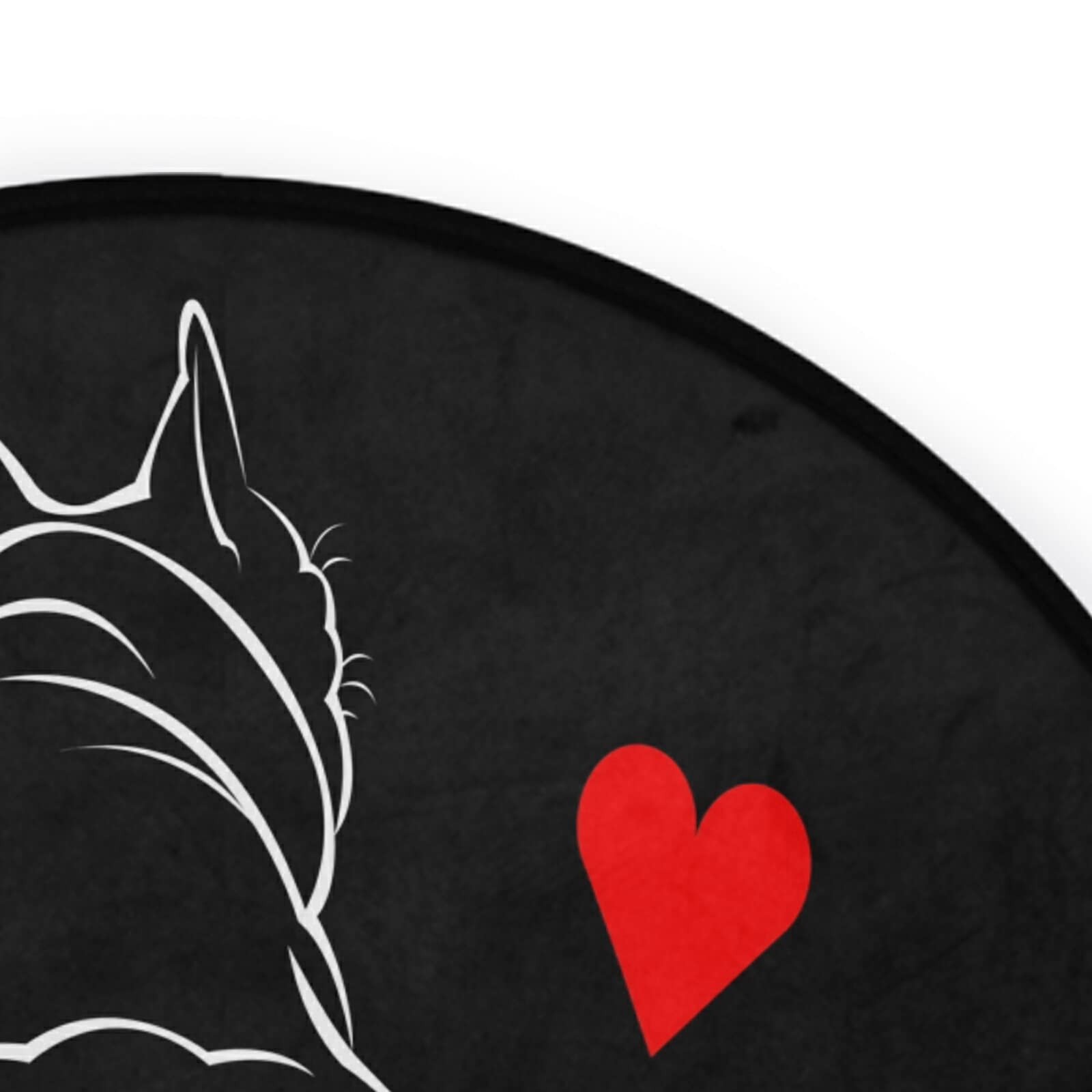 ALAZA Cartoon French Bulldog Black Round Area Rug - 3' Diameter (92 cm) Non-Slip Soft Floor Mat for Living Room, Bedroom, Nursery | Pet-Friendly Home Decor & Kids Playroom Rug
