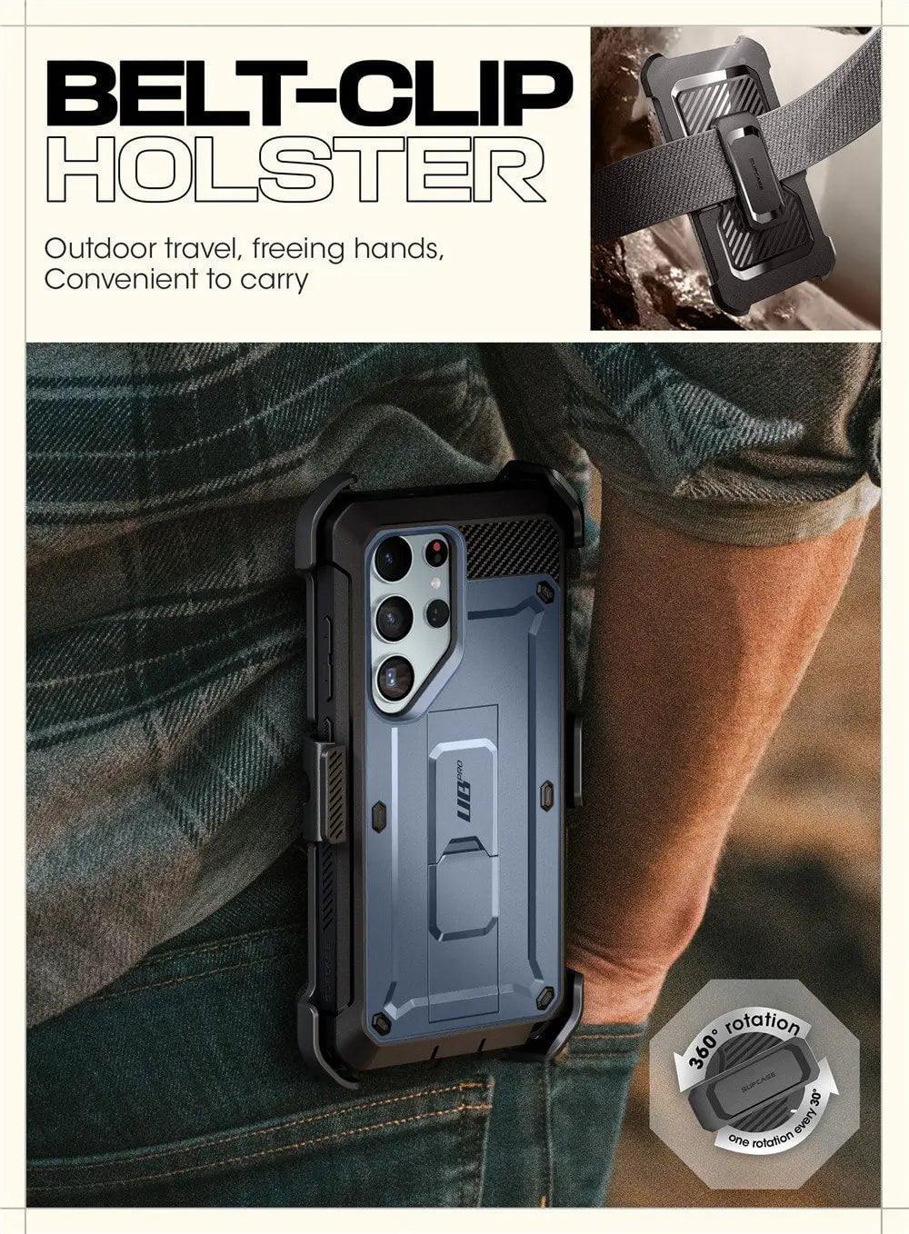 Samsung Galaxy S24 Ultra Case - Supcase UB Pro Full Body Dual Layer Protective Cover with Kickstand | Shockproof & Drop Protection for Everyday Use & Outdoor Activities