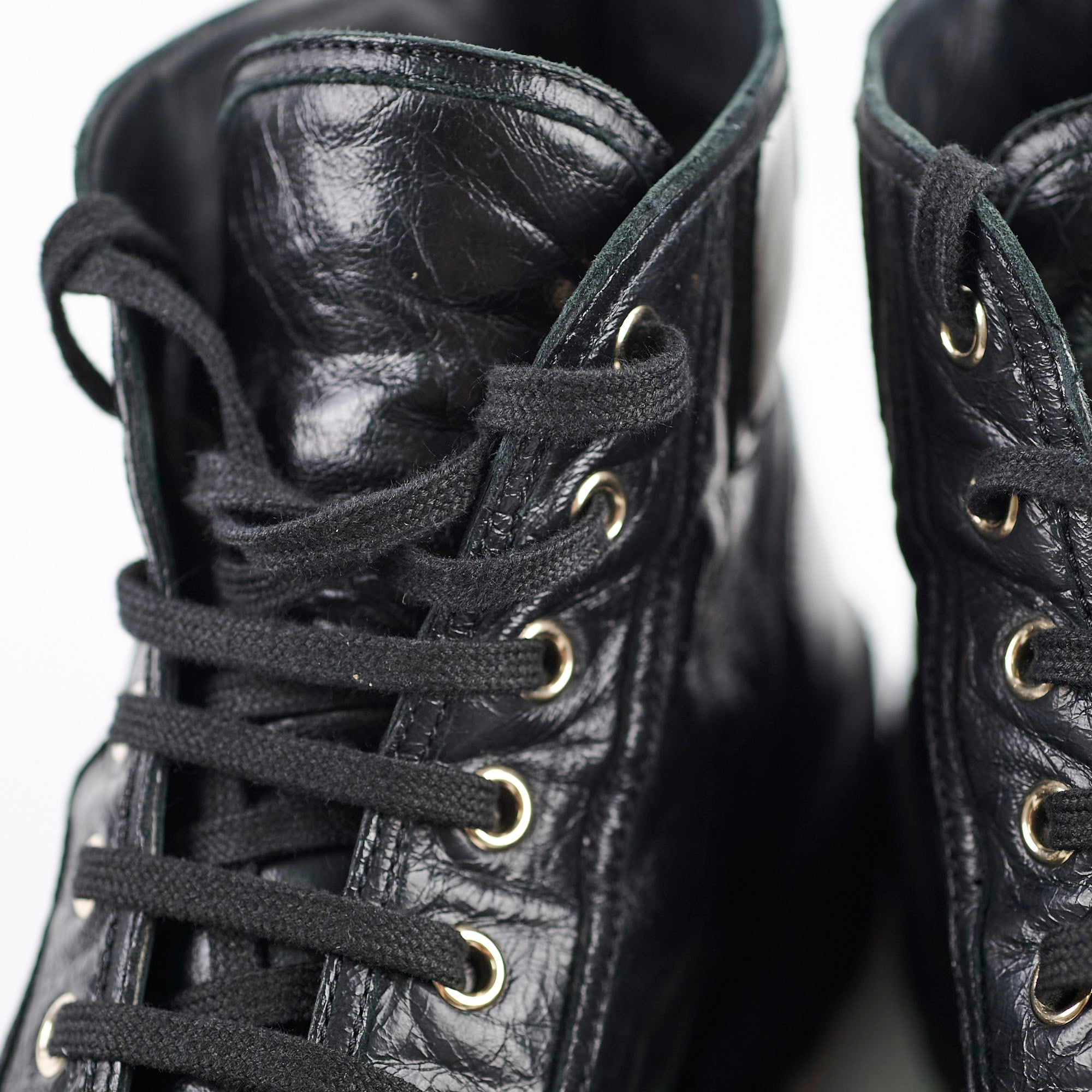 Chanel Black Calfskin Cap Toe Lace Up Boots Size 40.5C - Luxury Women's Ankle Boots for Office, Party & Evening Wear
