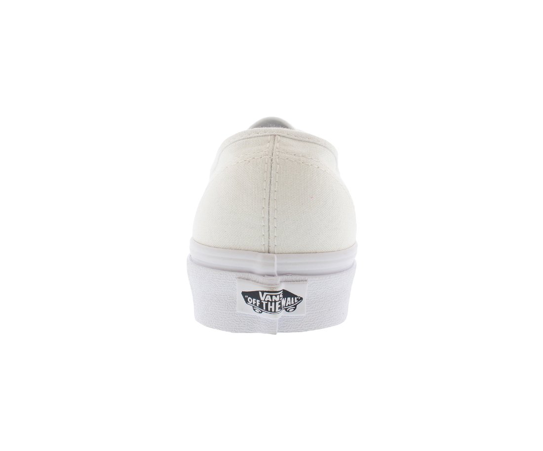 Vans Authentic Unisex Sneakers for Men & Women - True White Canvas Shoes for Casual Wear, Skateboarding & Street Style