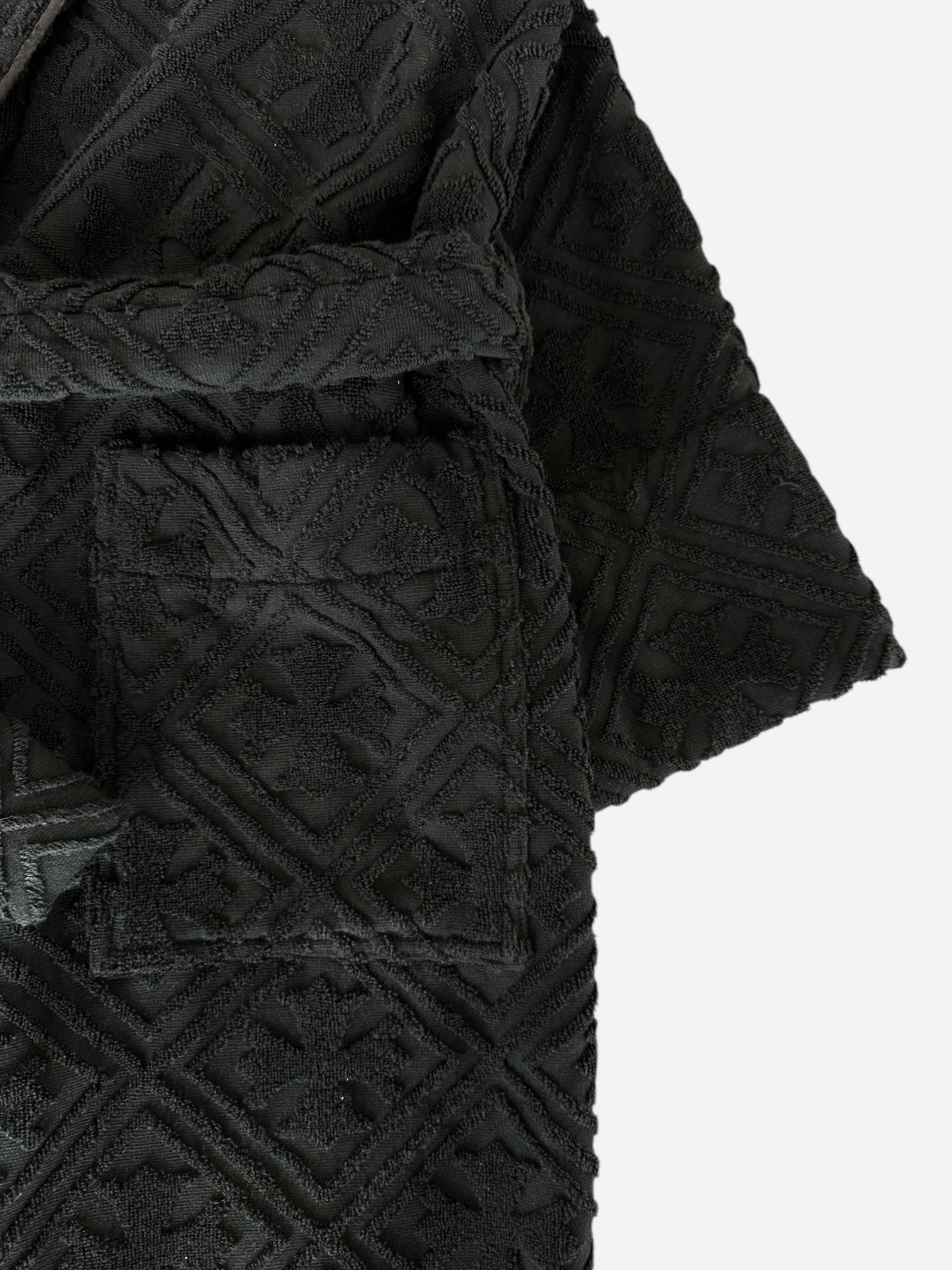 Chrome Hearts Black Cross Jacquard Robe - Luxury Gothic Loungewear for Men & Women | Perfect for Home Relaxation, Spa Days & Luxury Hotel Stays