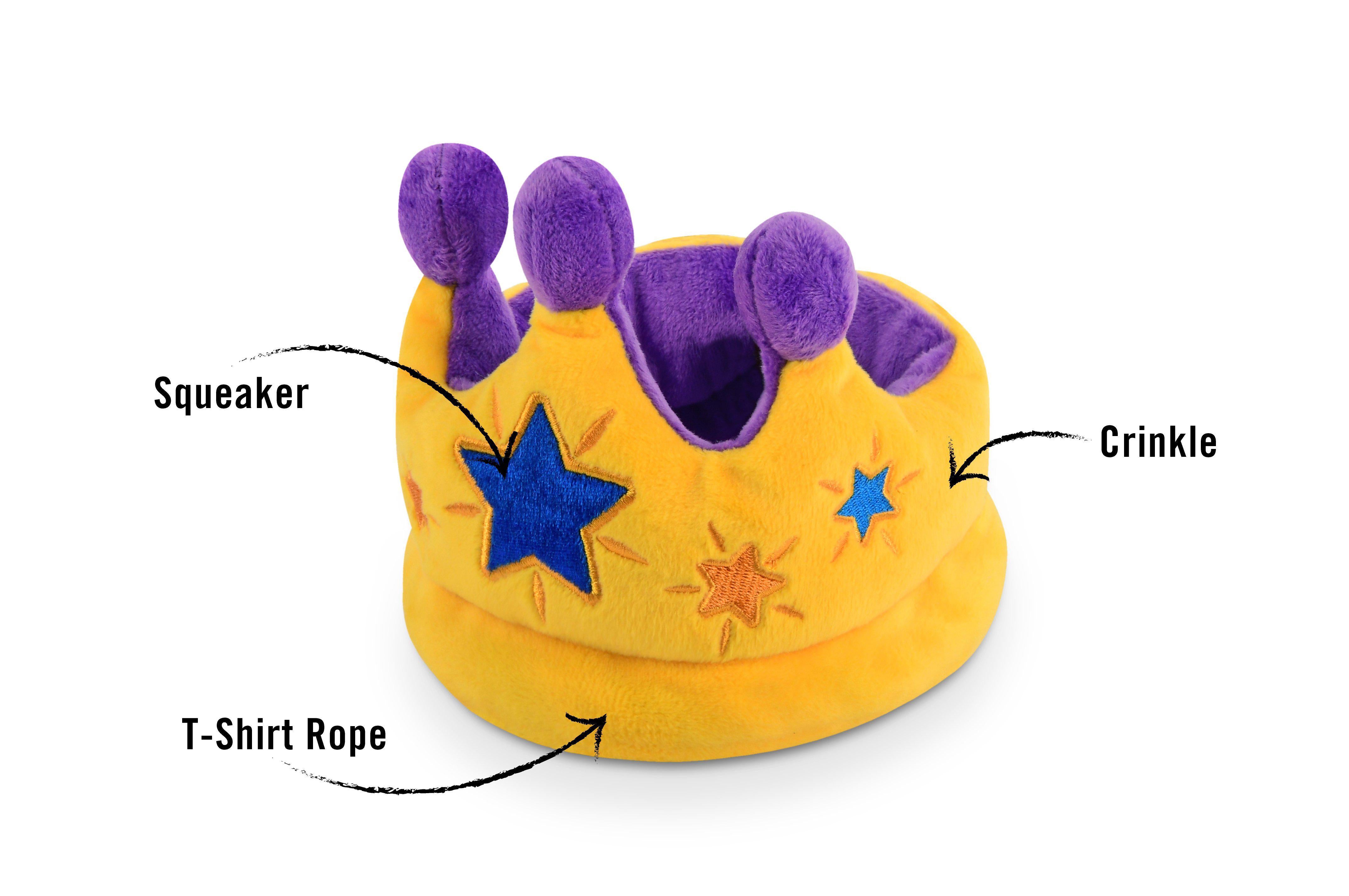 Party Time! Plush Dog Crown for Pets - Perfect for Birthday Celebrations, Costume Parties & Photo Shoots