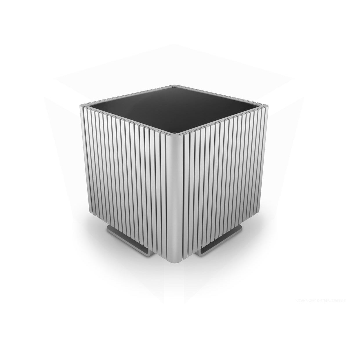 Streacom DB4 Fanless Mini-ITX PC Case - Ultra Silent Computer Chassis in Black/Silver for Home Theater & Office Workstations