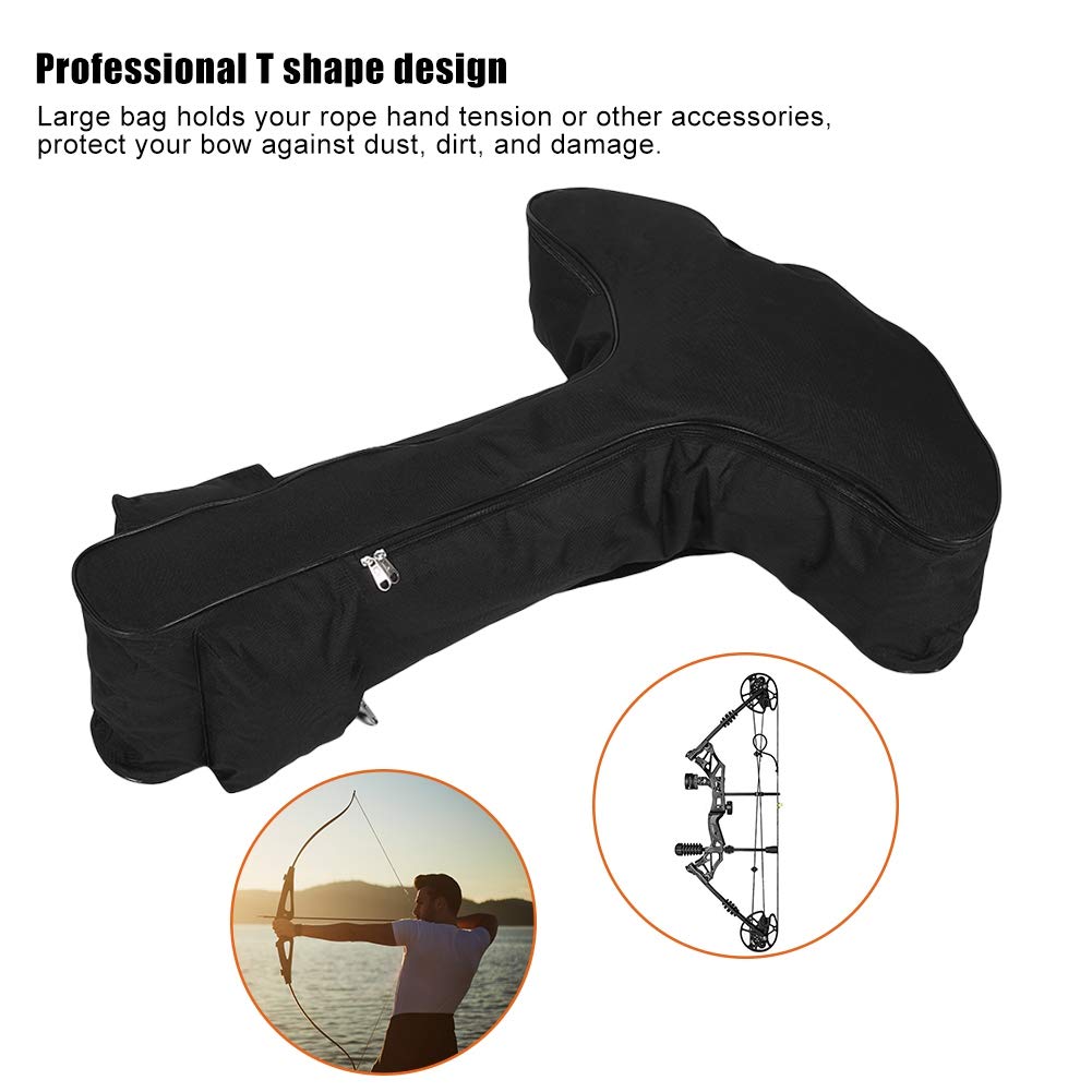 Alomejor Archery Bow Case - Waterproof T-Shaped Protective Storage Bag for Recurve & Compound Bows - Perfect for Outdoor Training, Hunting & Travel