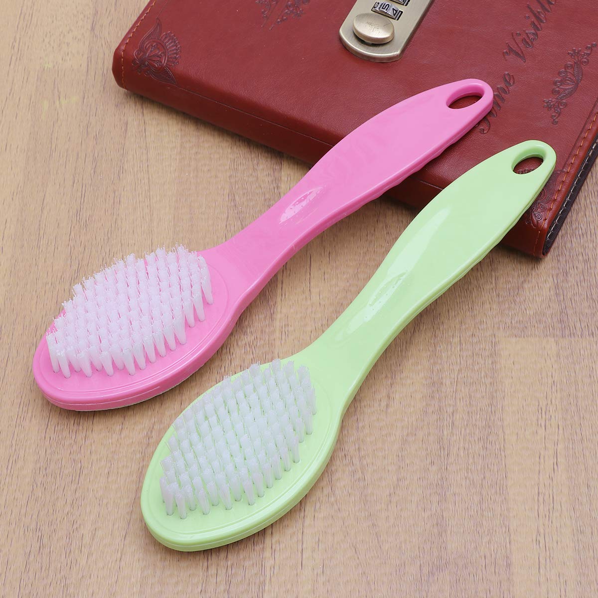 2 Pack Exfoliating Foot Brush & Body Scrubber - Dead Skin Remover for Heels, Calluses & Hard Skin - Pedicure Tool for Smooth Feet - Perfect for Home Spa, Bath & Shower Use