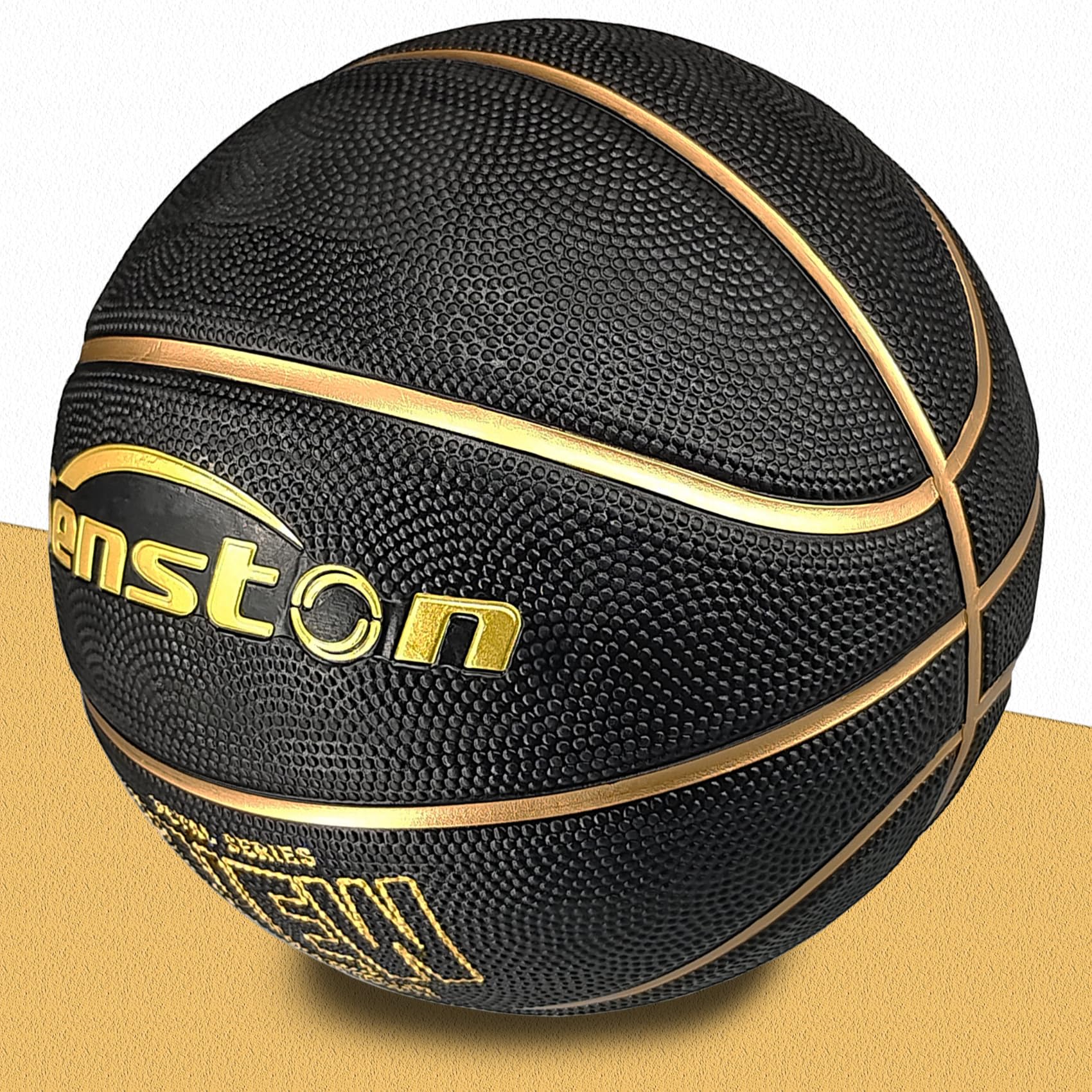 Senston 29.5'' Official Size 7 Rubber Basketball - Indoor & Outdoor Street Basketball with Air Pump - Perfect for Training, Games & Playground Use