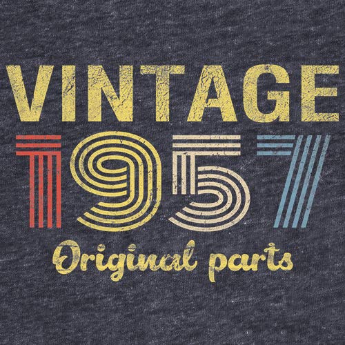 Vintage 1957 Retro Birthday T-Shirt for Men - 68th Birthday Gift with Original Design - Perfect for 1957 Birth Year Celebrations & Classic Car Enthusiasts