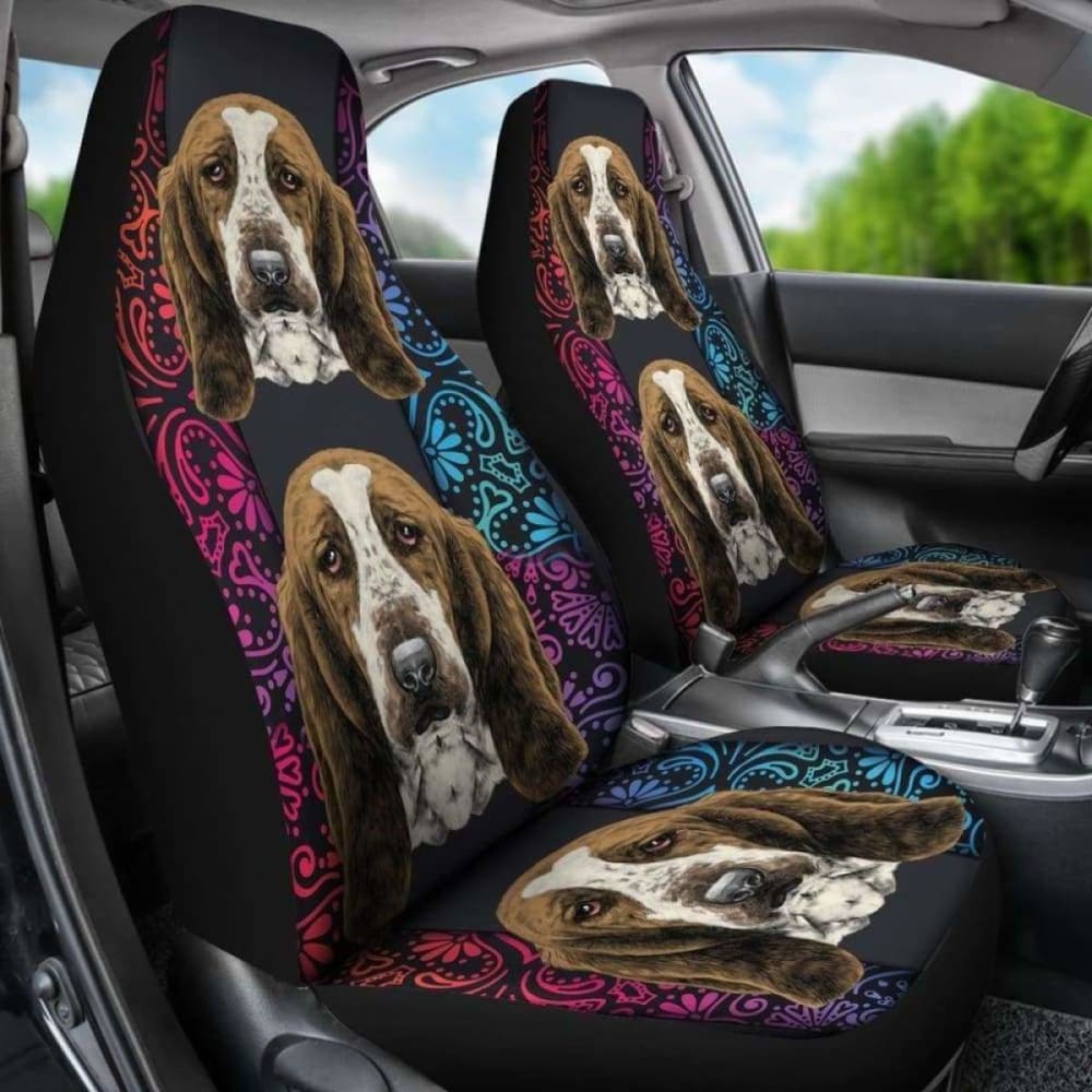 Basset Hound Dog Car Seat Cover - Universal Fit for Most Vehicles 13-200410 - Waterproof & Nonslip Pet Seat Protector for Travel, Road Trips and Daily Commute