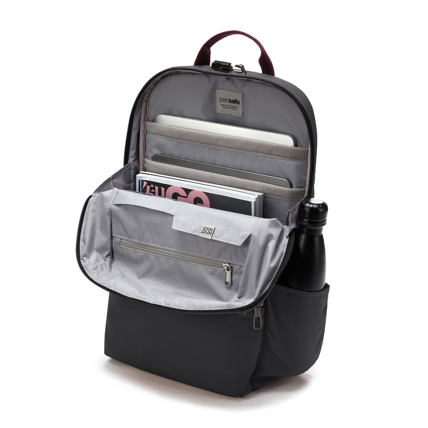 Pacsafe Metrosafe X Anti-Theft 20L Recycled Backpack - Secure Travel & Commuter Backpack for Laptops, Work & Urban Adventures