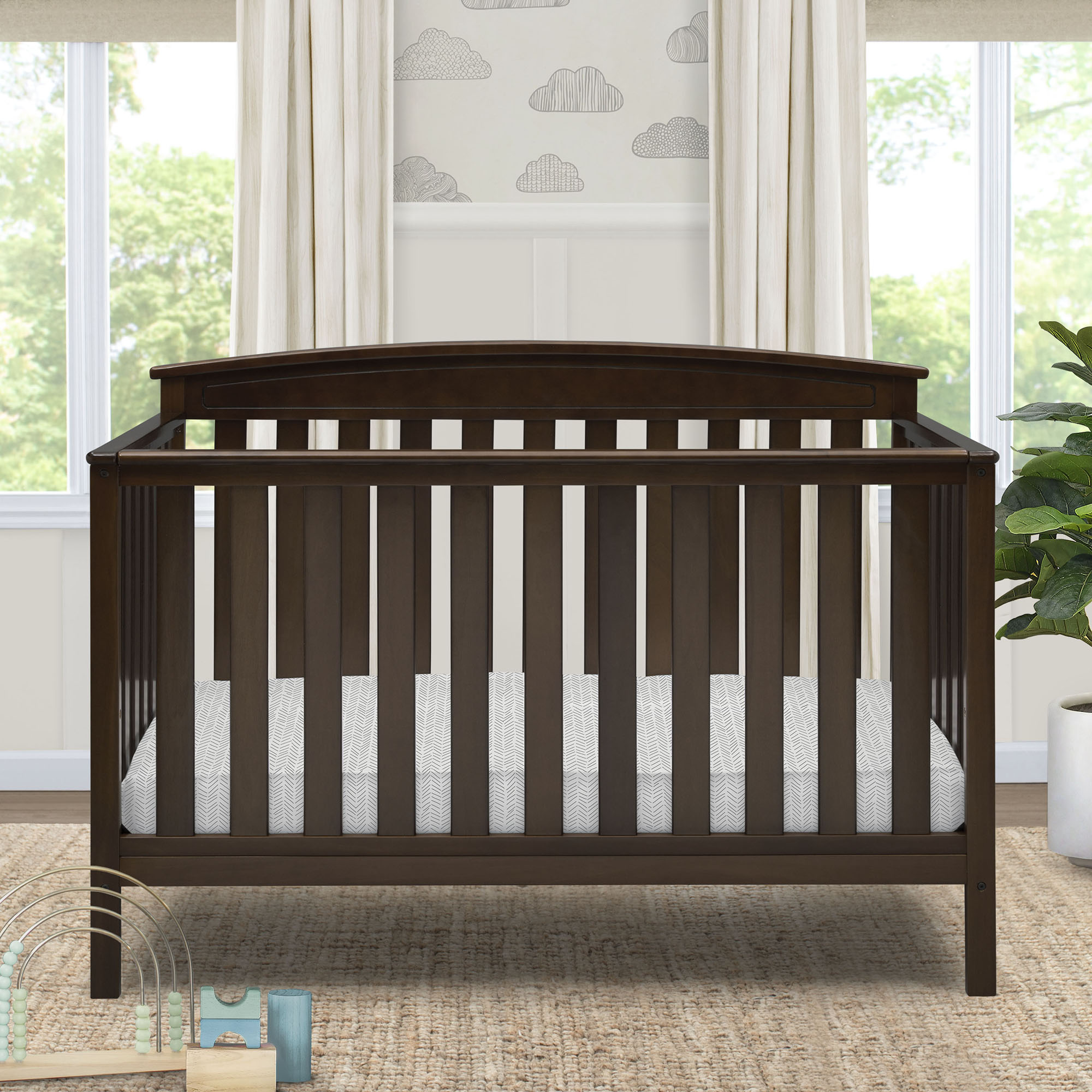 Gateway 4-in-1 Convertible Baby Crib - Toddler Bed, Daybed & Full-Size Bed - Safe Nursery Furniture for Boys & Girls - Perfect for Newborns to Teens Bedroom