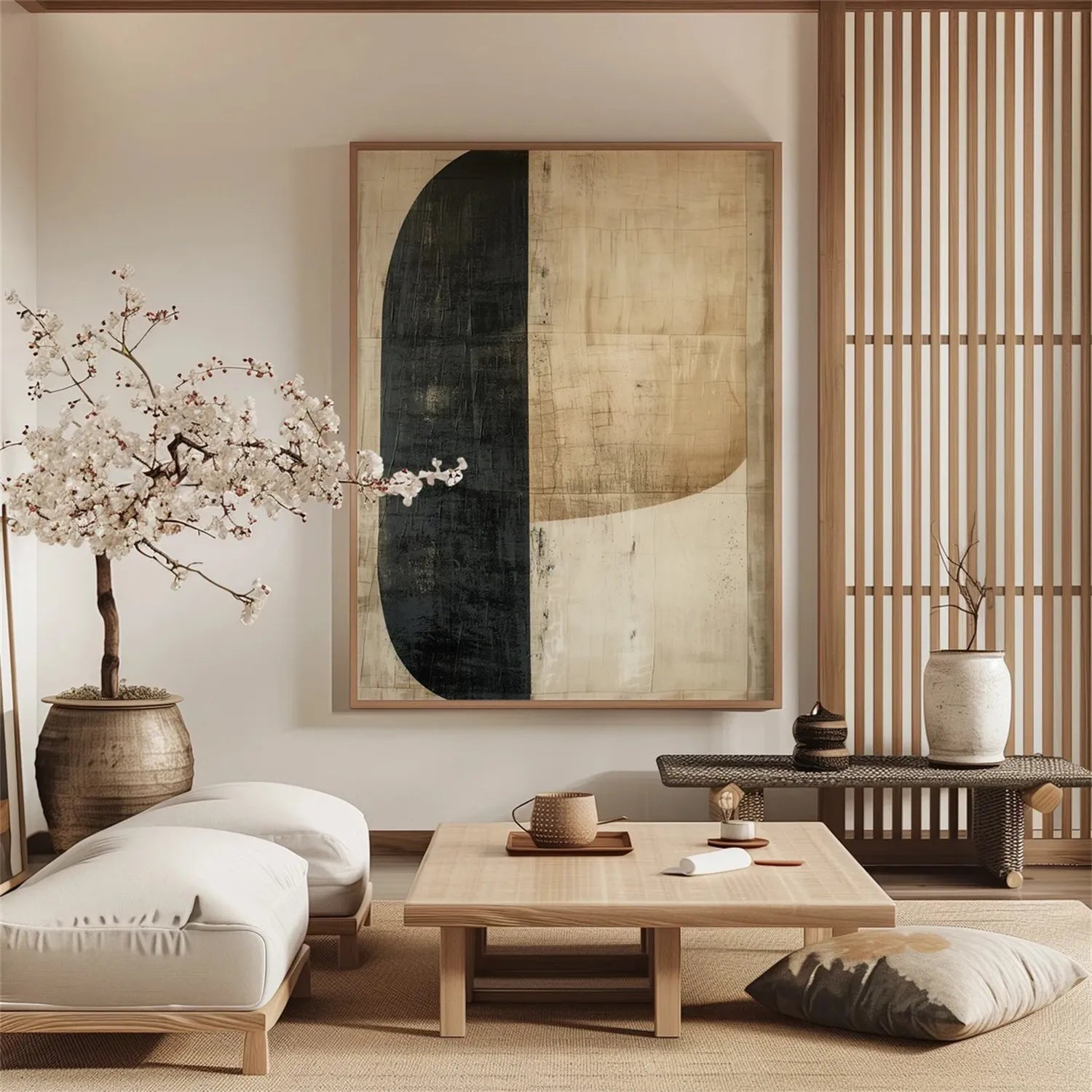 Abstract Painting #AB 146 - Modern Wall Art for Living Room, Bedroom & Office Decor | Large Canvas Artwork