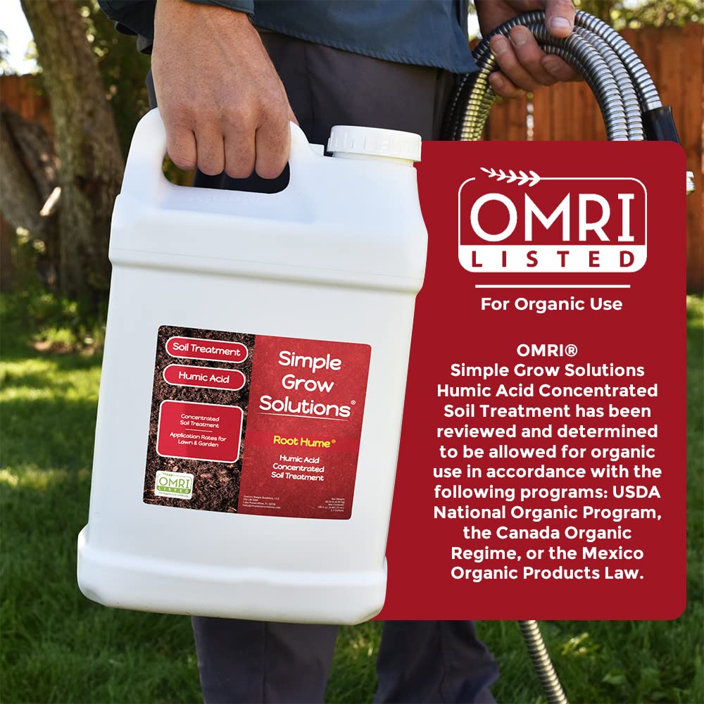 Premium 16-4-8 Lawn Fertilizer with Nitrogen & Iron (2.5 Gallons) + Root Hume Humic Acid (2.5 Gallons) - Complete Lawn Care Kit for Greener Grass & Healthier Roots | Perfect for Spring & Summer Lawn Maintenance by Simple Lawn Solutions