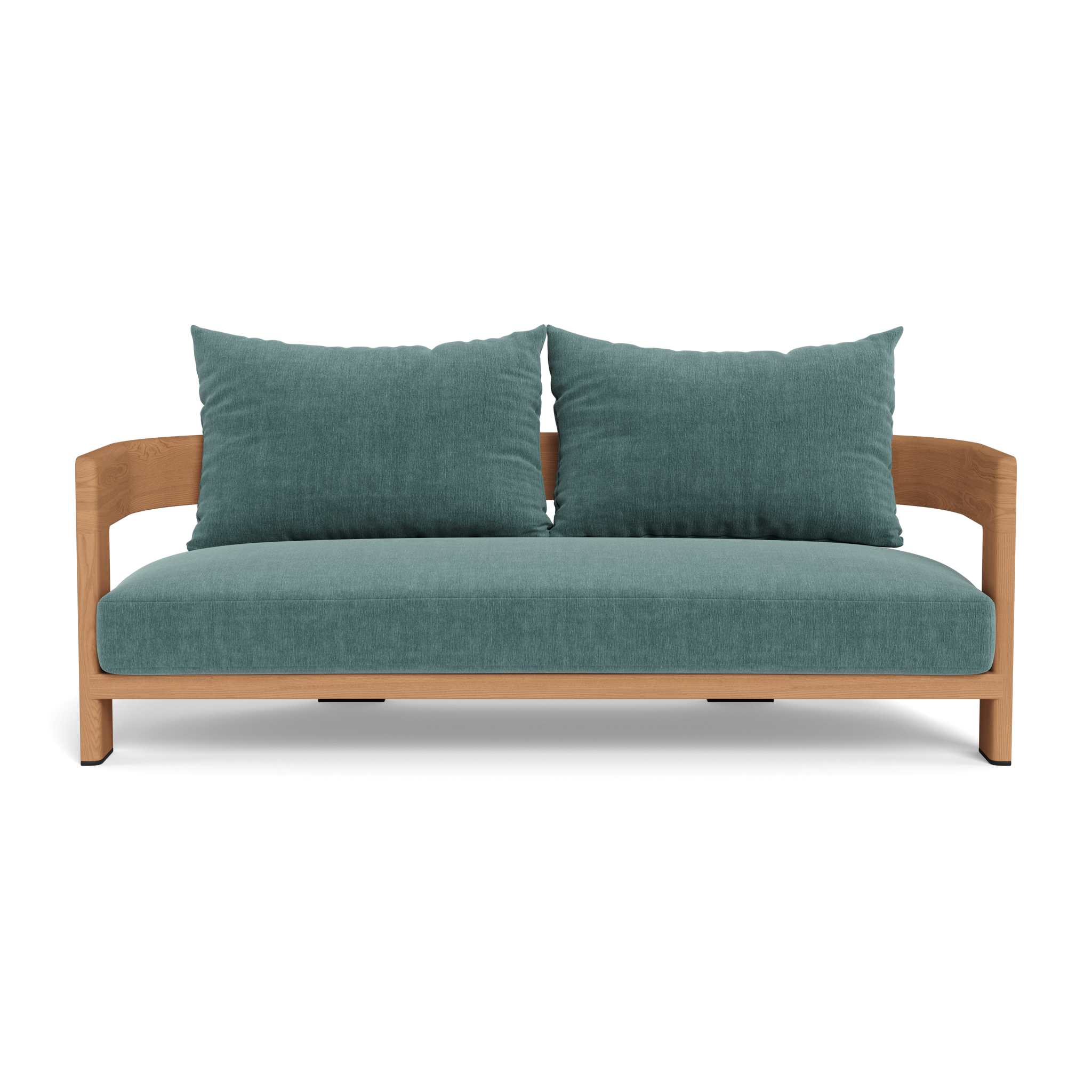 Victoria Teak 2-Seater Outdoor Patio Sofa - Weather-Resistant Teak Wood Garden Furniture for Poolside, Deck, or Backyard Relaxation