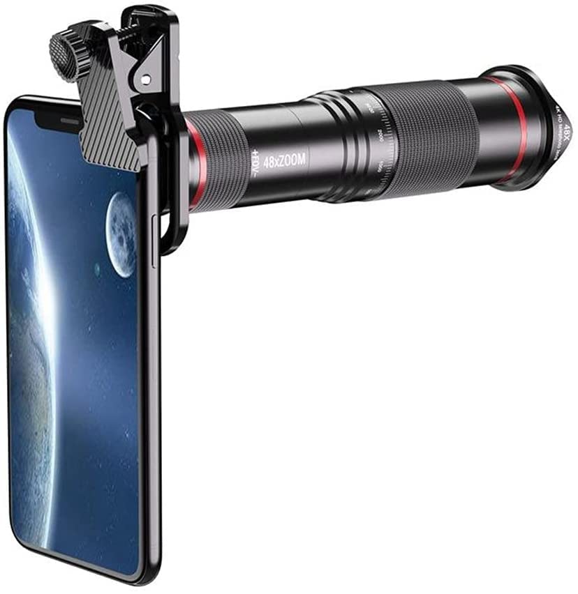 Godefa 48X Optical Telescope Telephoto Lens Kit for iPhone & Android - Clip-On Phone Camera Lens with Selfie Tripod - Perfect for Travel, Wildlife Photography & Long-Distance Shooting