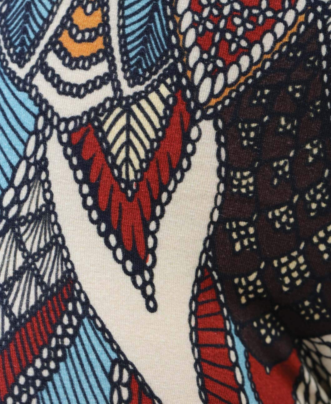 Hand-Painted & Digitally Printed Red & Blue Carmin Leggings - High Waist Yoga Pants for Women, Comfortable Workout & Lounge Wear for Yoga, Gym, Running & Daily Activities