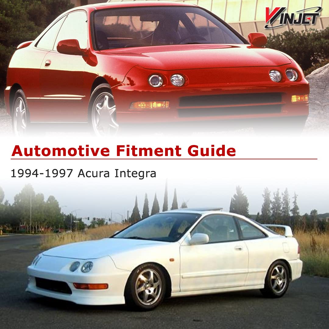 Winjet LED DRL Halo Projector Headlights Compatible with 1994-1997 Acura Integra - Upgrade Your Car Lighting for Night Driving & Style Enhancement