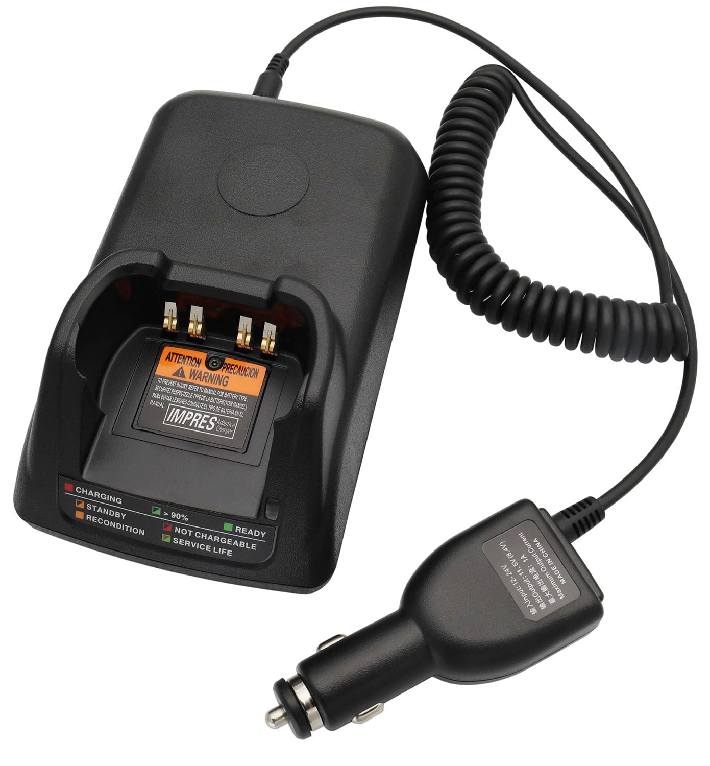 12V/24V Rapid Car Charger for Motorola APX6000/7000/8000 Radios - Fast Desk Charging for APX6000XE, APX7000XE, APX8000XE, PMNN4486, PMNN4486A, PMMN4403 (Non-IMPRES) - Perfect for Police, Firefighters & Emergency Responders On-The-Go