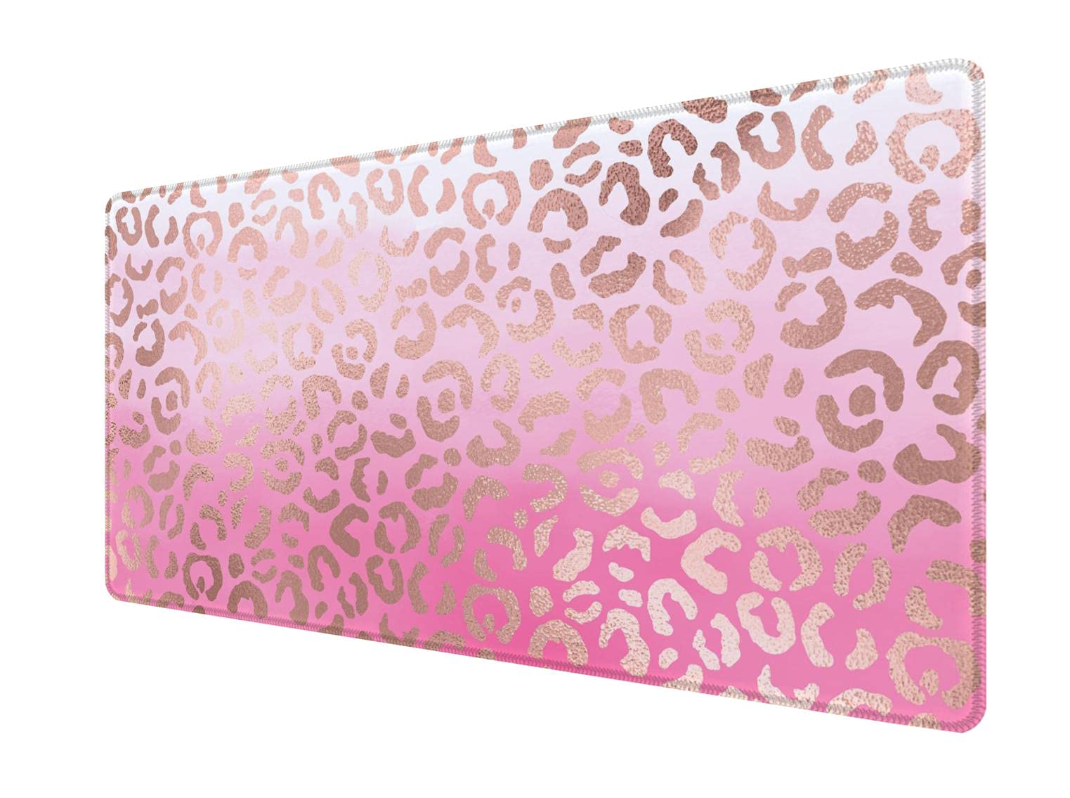 Premium Gaming Mouse Pad - Extra Large Non-Slip Desk Mat with Stitched Edges & Personalized Leopard Print Design for PC, Laptop, Office & Home Gaming Setup (Pink Leopard) - Perfect for Esports, Work from Home & Professional Gaming Stations
