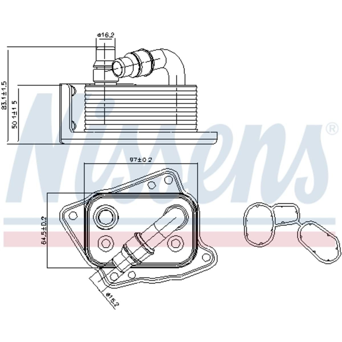 Nissens 90688 Engine Oil Cooler - High Performance Aluminum Oil Cooler for Cars, Trucks & SUVs | Perfect for Off-Roading, Towing & High-Temperature Driving Conditions