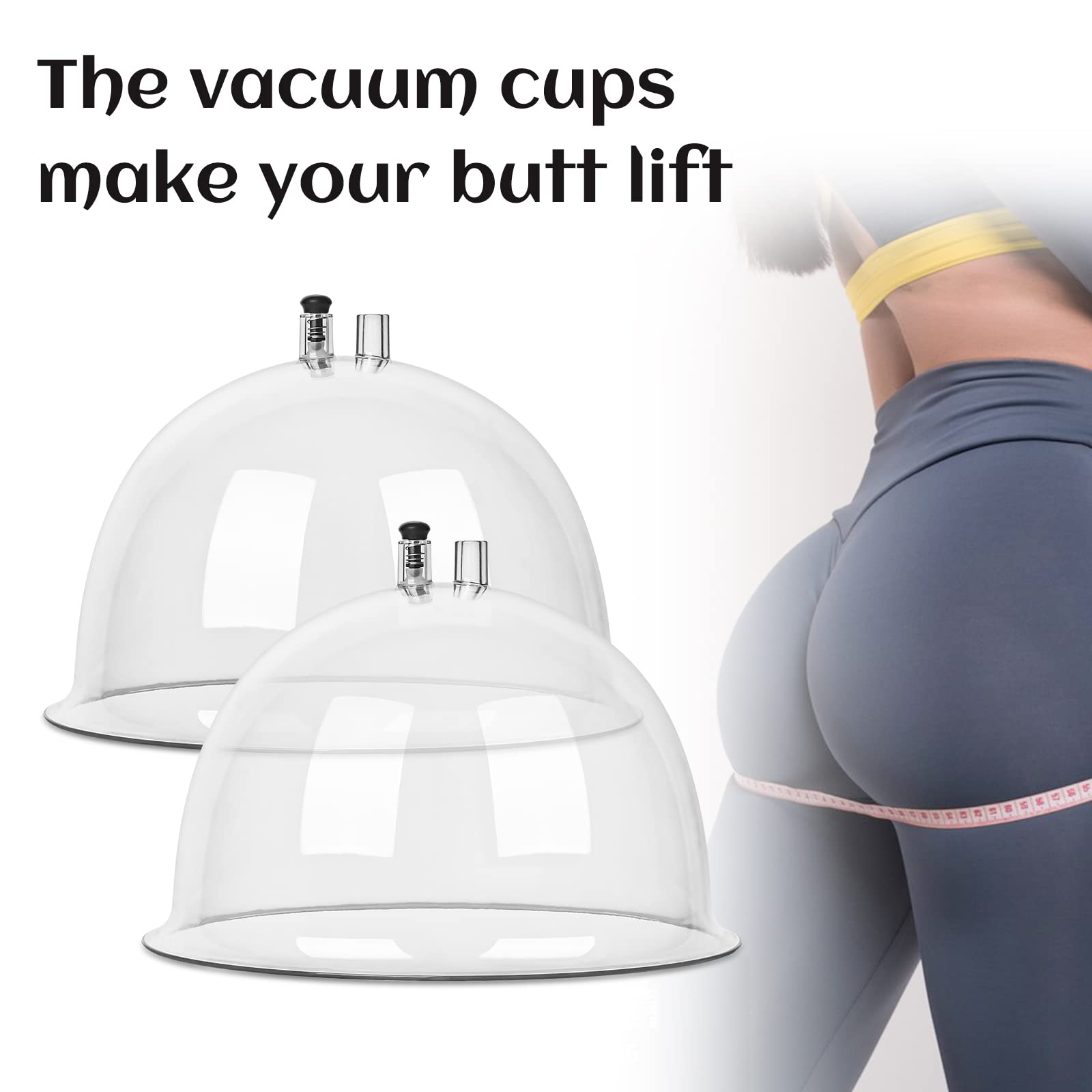 Titoe 180mL XXL Vacuum Therapy Cupping Set - Extra Large Vacuum Cups for Back Massage, Body Shaping & Gua Sha Therapy with Y-Hose Accessories | Professional Pain Relief & Relaxation for Home Spa & Wellness