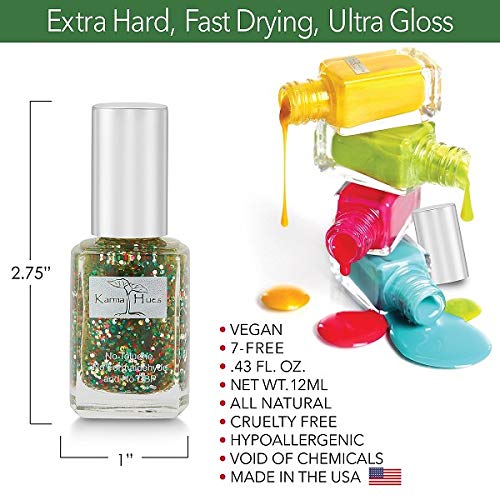 Organic Vegan Nail Polish - Non Toxic, Cruelty Free & Fast Drying Nail Paint for Women - Long Lasting Nail Art Polish (Fist Pumps and Beats) - Perfect for Manicures, Pedicures & Nail Art Designs