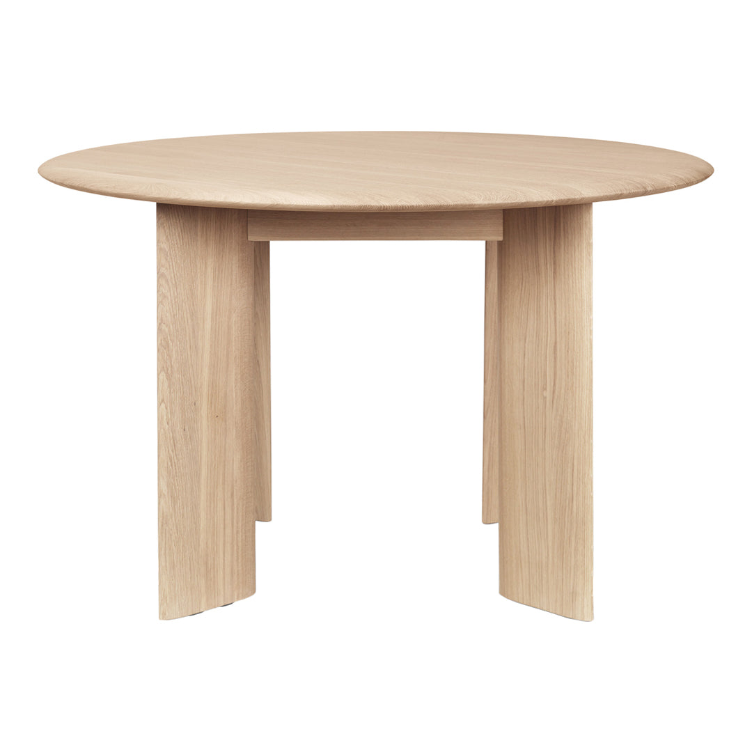 Round Bevel Edge Dining Table - Modern Wooden Coffee Table for Living Room, Kitchen, or Office - Perfect for Small Spaces & Home Decor