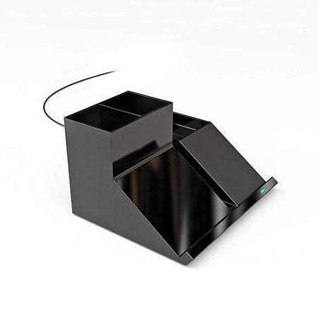Atomi Qi Desktop Charging Organizer - Wireless Phone Charger Stand with Multi-Device Holder for iPhone, Samsung, AirPods - Perfect for Office Desk, Nightstand, and Home Organization