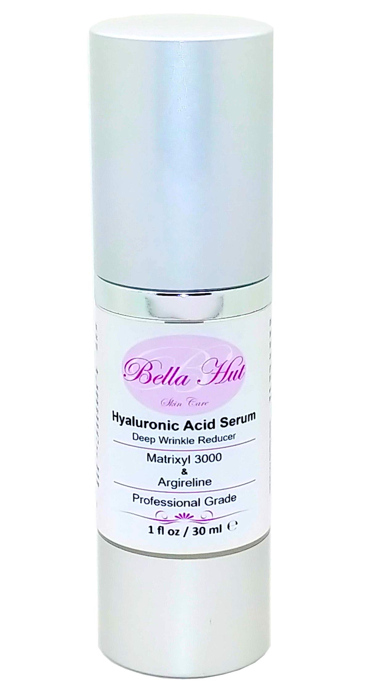 **Bellahut Pure Hyaluronic Acid Face Serum with MATRIXL 3000 & Acetyl Hexapeptide-3 – Anti-Aging Collagen Booster, Deep Wrinkle Treatment & Intense Hydration (1oz, 4oz, 16oz, 32oz, 128oz) – Made in USA – Perfect for Daily Skincare & Nighttime Routine**