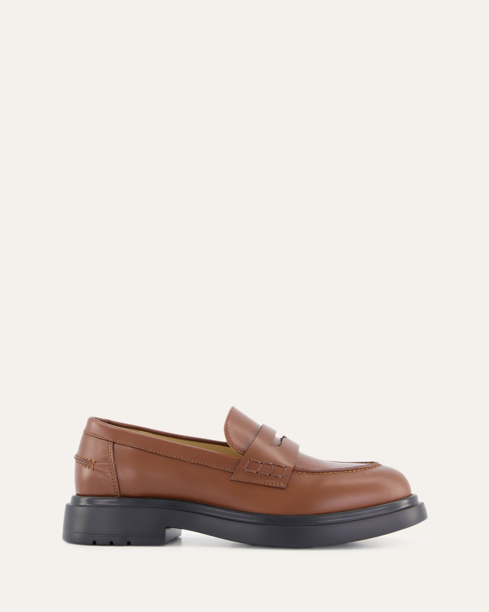 Premium JARVIS Leather Loafers for Men - Chestnut Brown Genuine Leather Slip-On Shoes - Comfortable & Stylish for Business, Casual & Office Wear