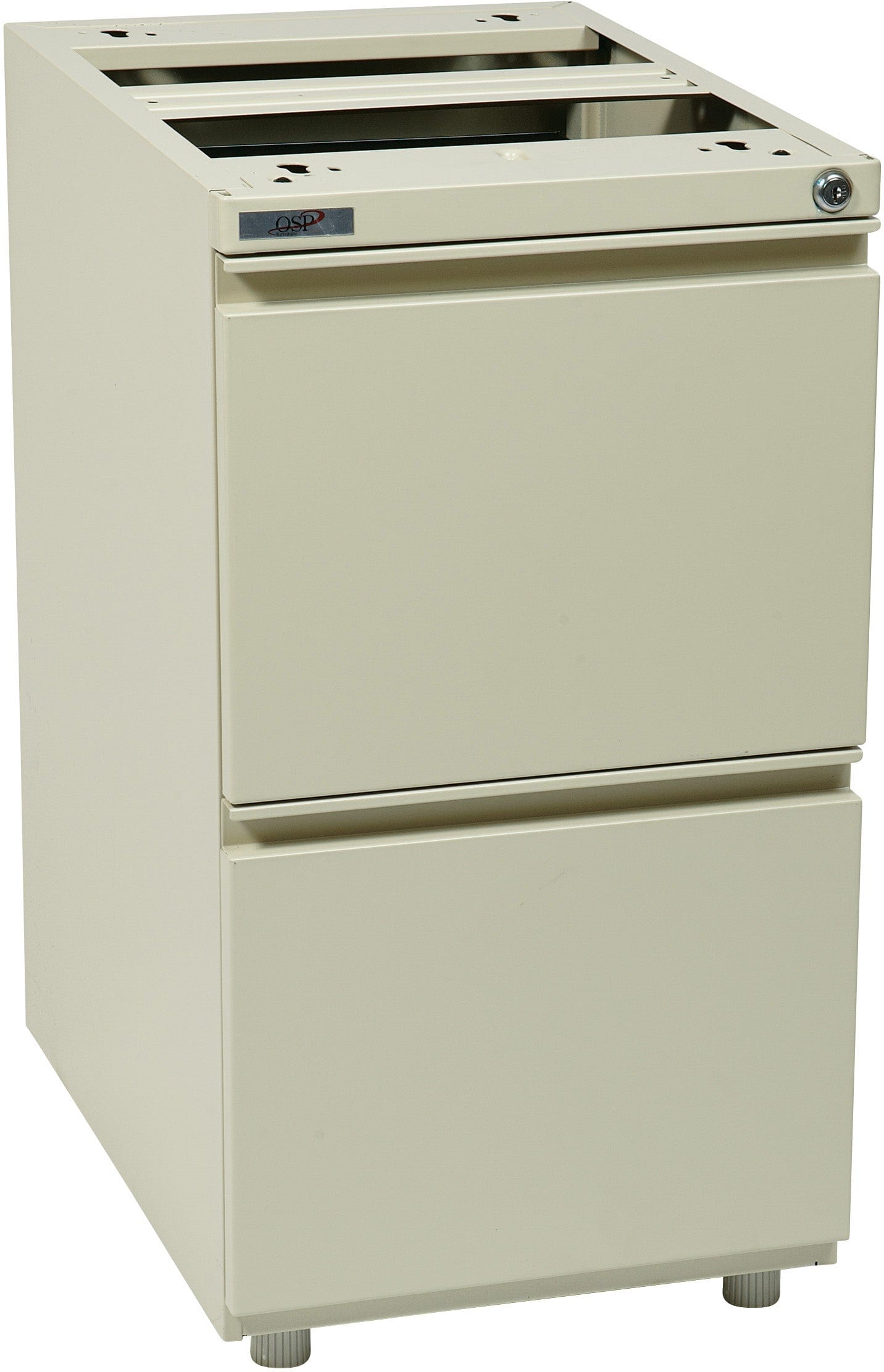Office Star 22 Open Top Pedestal with Adjustable Glides - Heavy Duty Mobile File Cabinet for Office Organization & Document Storage
