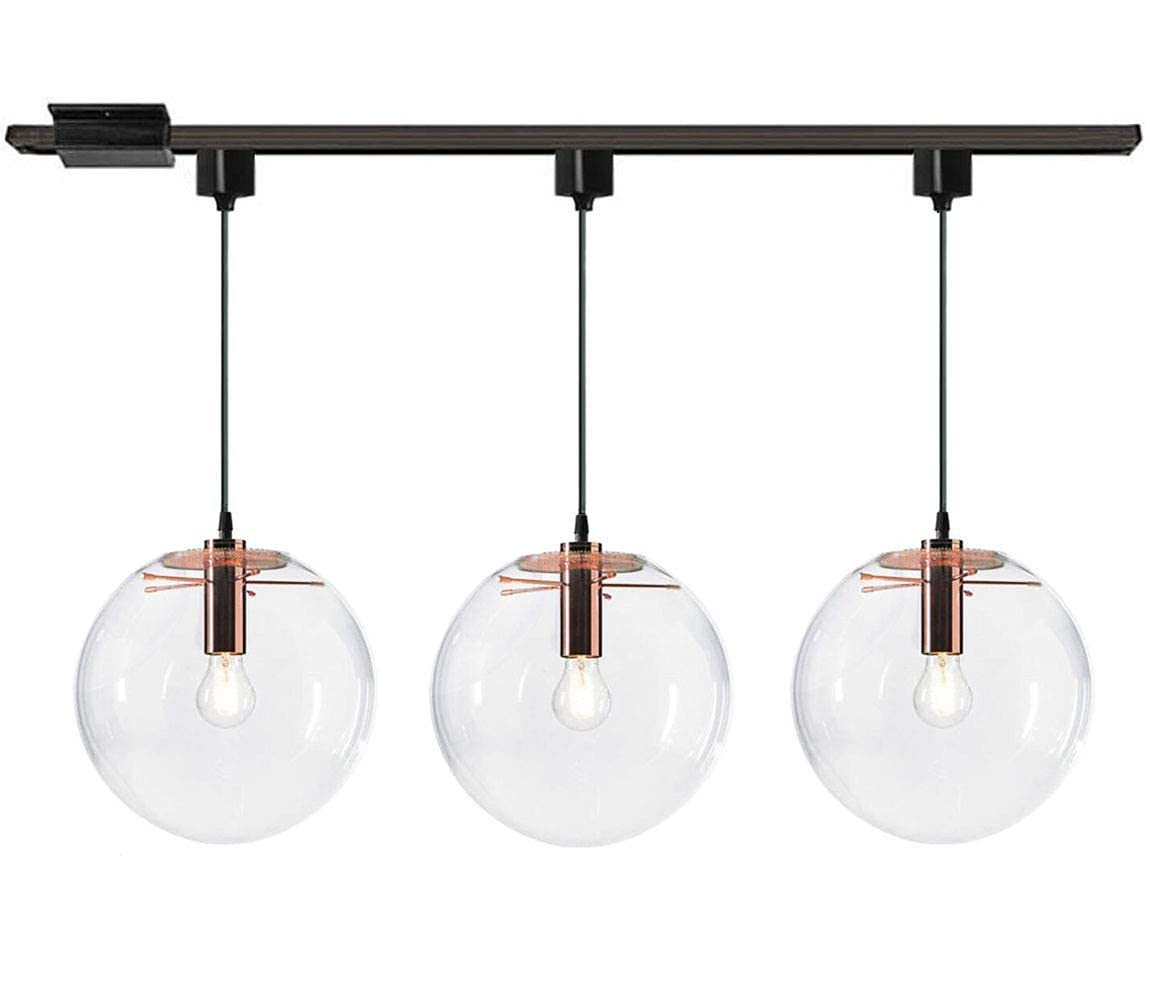 Kiven H-System Adjustable Track Mount Pendant Lighting - Brushed Brass Finish - Modern Kitchen Island Light Fixture - Perfect for Dining Room, Bar Counter, and Commercial Spaces - Model TB0590-A