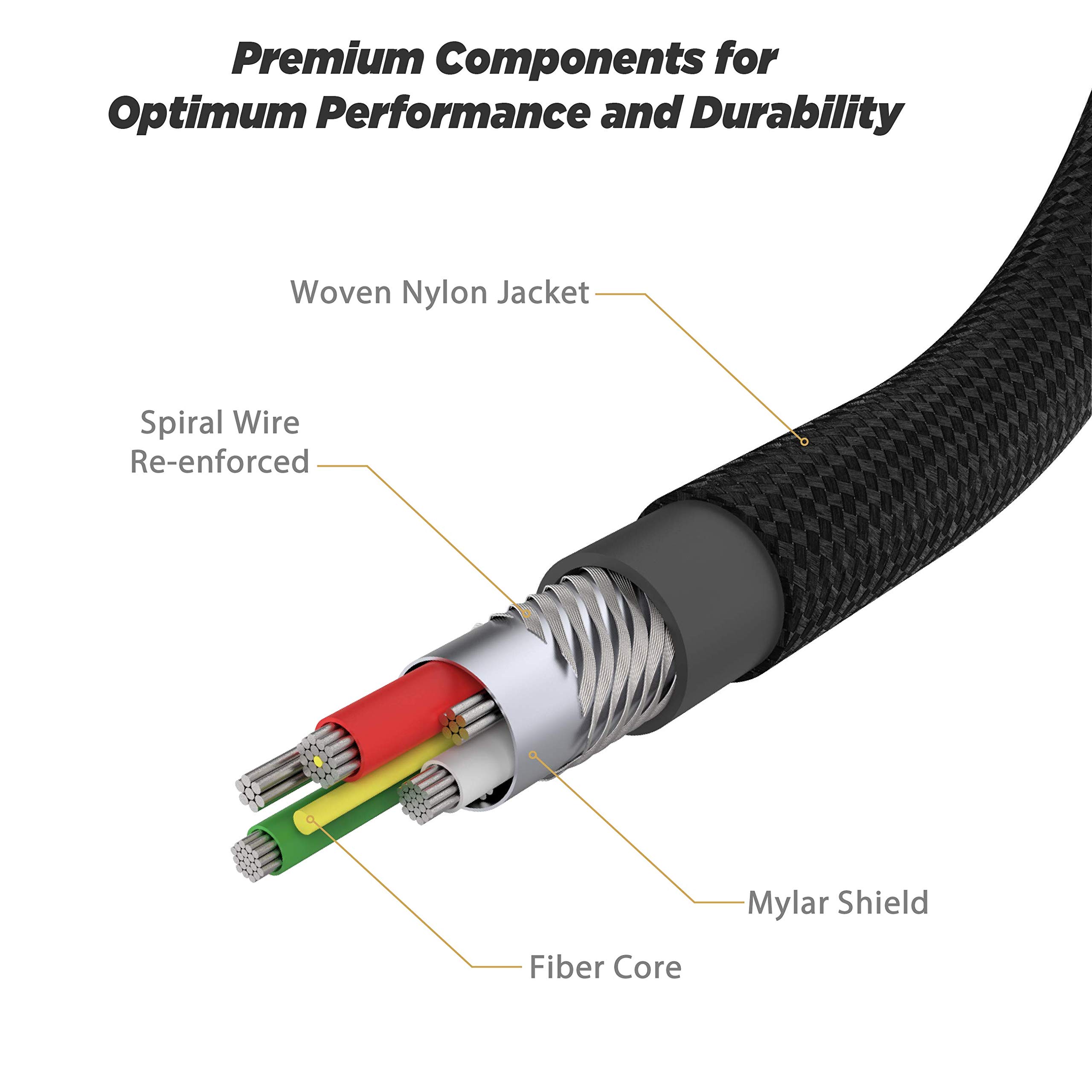 Scosche I3B4SR STRIKELINE Premium MFi Certified Lightning Cable - 4ft Braided Charging & Sync Cable for iPhone 14/13/12/11/X/8 & More - Silver | Fast Charging for Home, Office & Travel