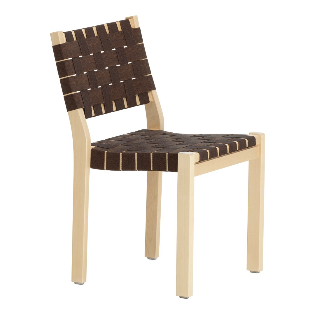 Artek 611 Chair by Alvar Aalto - Mid-Century Modern Wooden Dining Chair for Home, Office & Restaurant Use